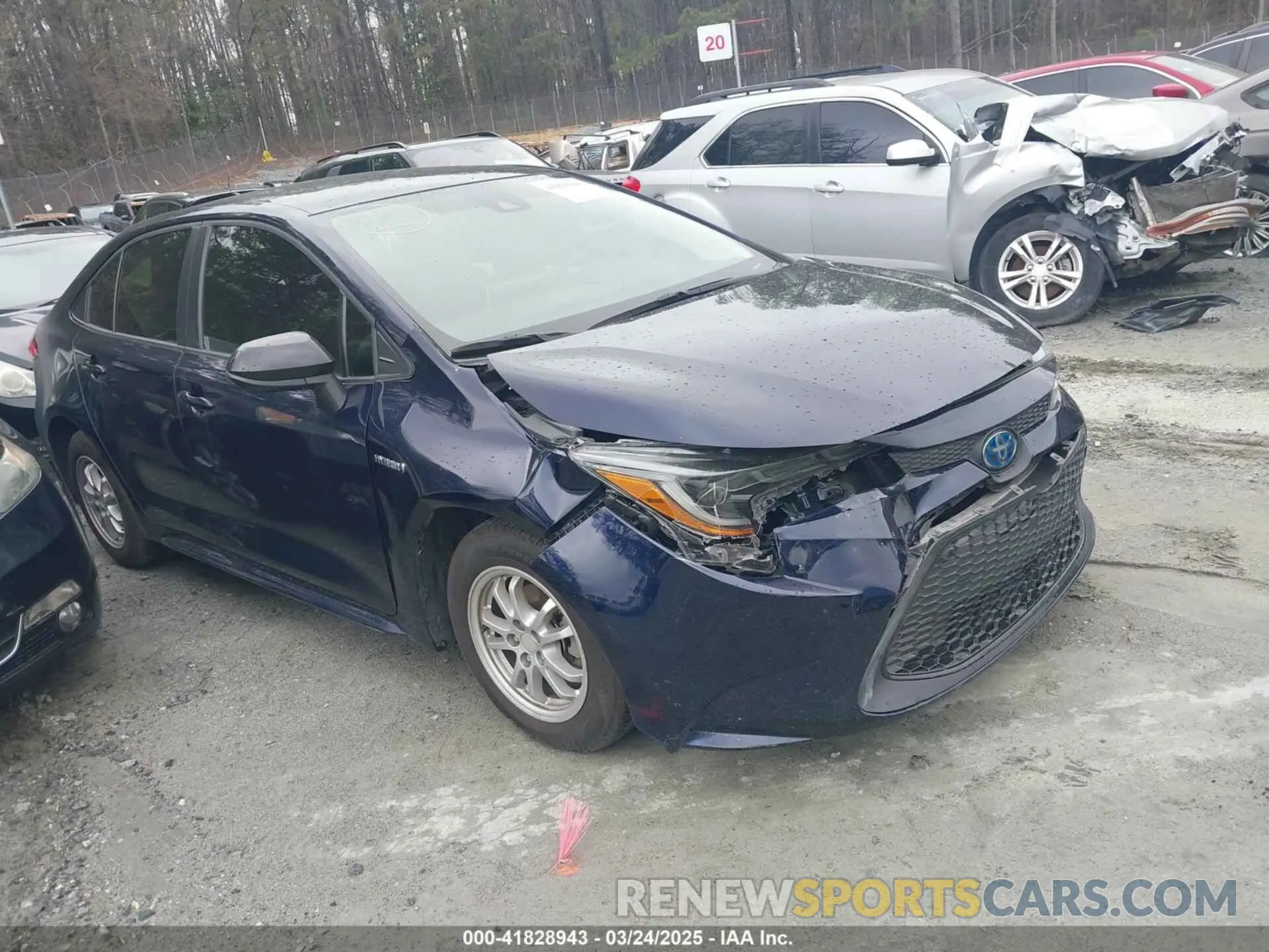 1 fotografías del automóvil dañado JTDEBRBE2LJ028118 TOYOTA COROLLA 2020