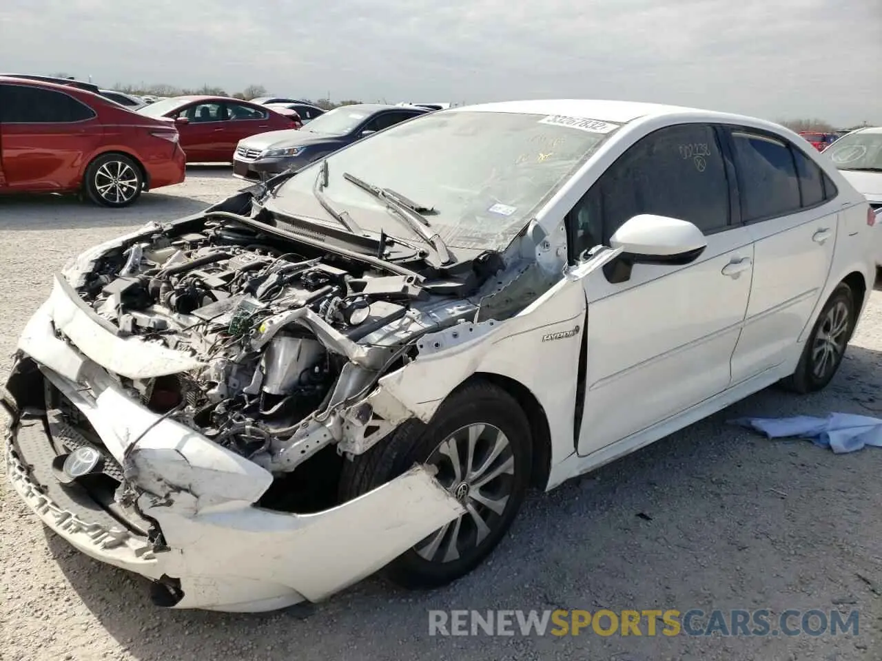 2 fotografías del automóvil dañado JTDEBRBE3LJ002238 TOYOTA COROLLA 2020