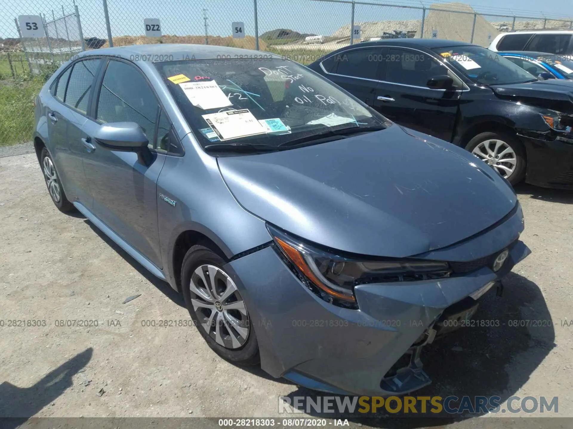 1 fotografías del automóvil dañado JTDEBRBE3LJ007889 TOYOTA COROLLA 2020