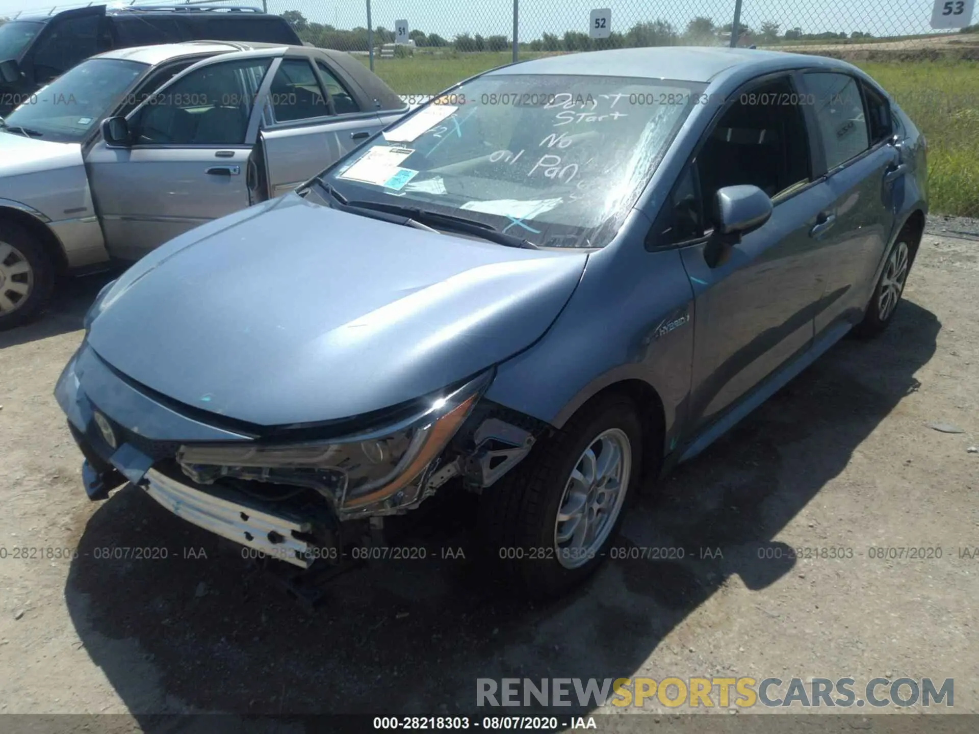 2 fotografías del automóvil dañado JTDEBRBE3LJ007889 TOYOTA COROLLA 2020