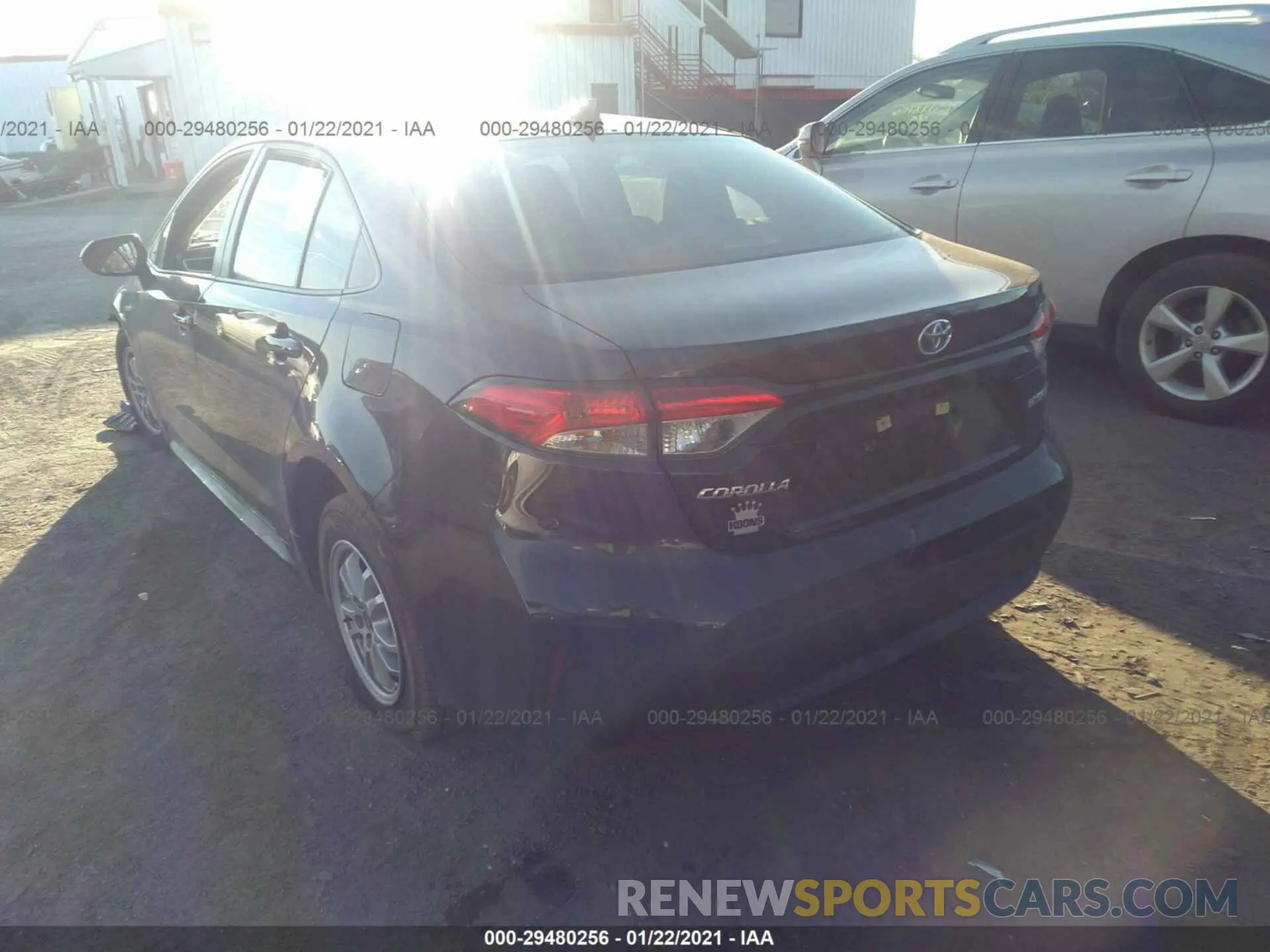 3 fotografías del automóvil dañado JTDEBRBE3LJ008413 TOYOTA COROLLA 2020