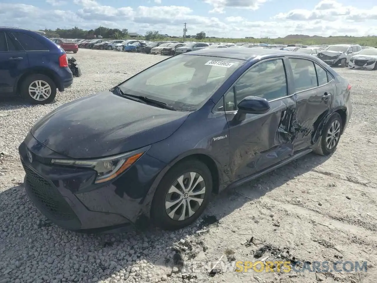 1 fotografías del automóvil dañado JTDEBRBE4LJ002801 TOYOTA COROLLA 2020