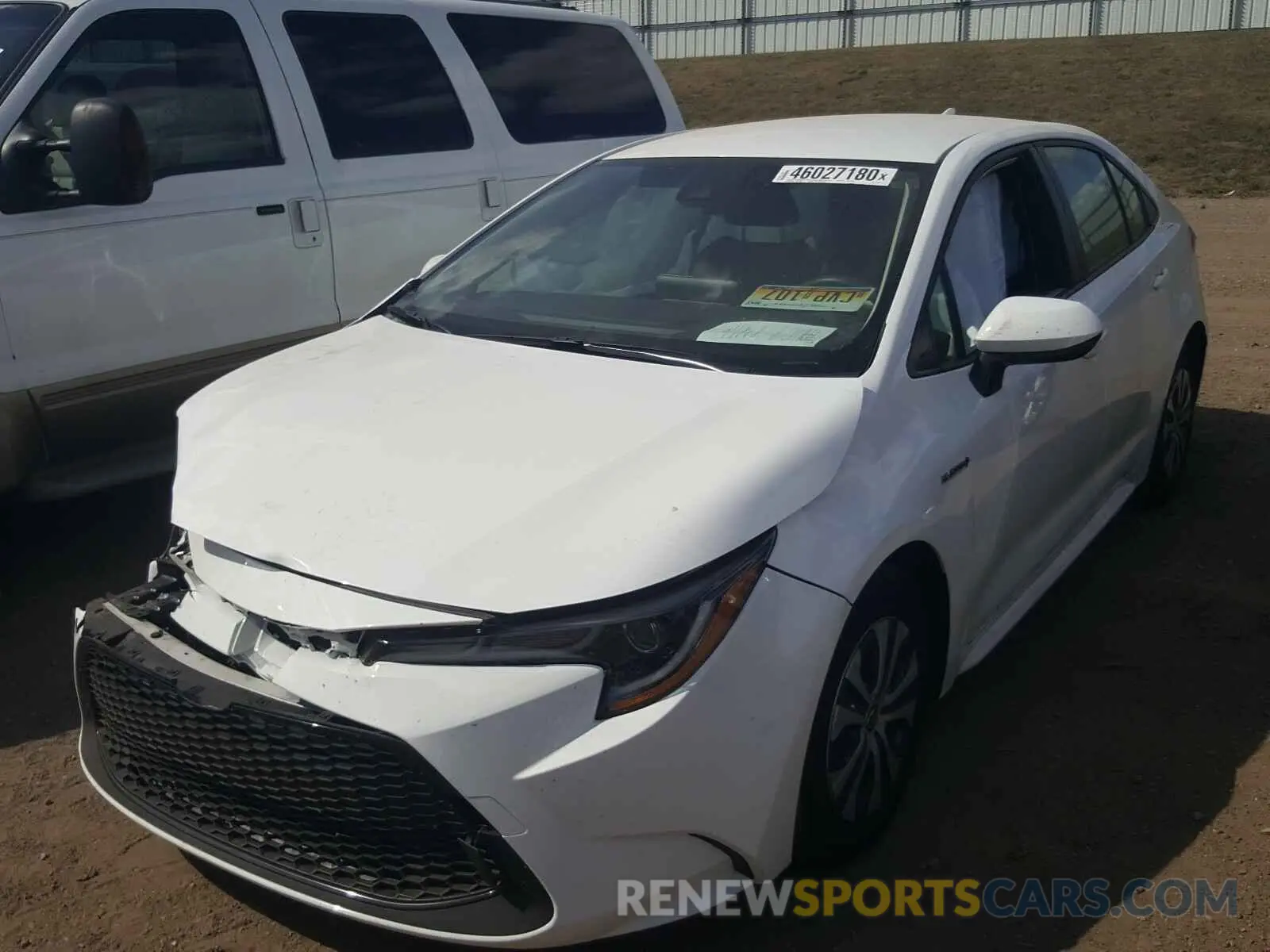 2 fotografías del automóvil dañado JTDEBRBE4LJ011224 TOYOTA COROLLA 2020