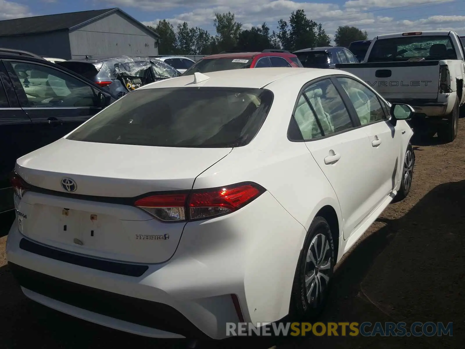 4 fotografías del automóvil dañado JTDEBRBE4LJ011224 TOYOTA COROLLA 2020