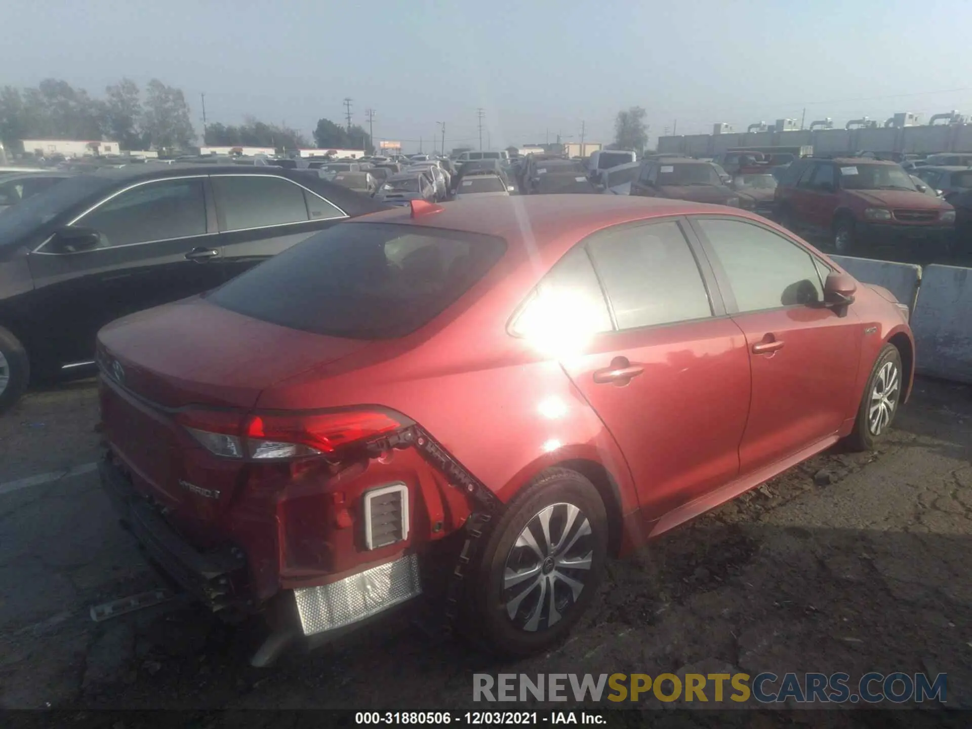 4 fotografías del automóvil dañado JTDEBRBE4LJ028802 TOYOTA COROLLA 2020