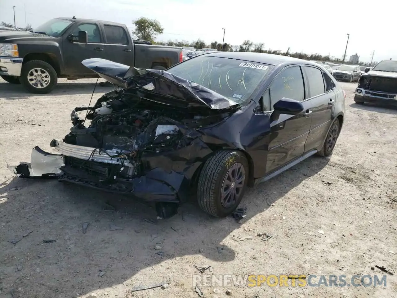 2 fotografías del automóvil dañado JTDEBRBE4LJ030162 TOYOTA COROLLA 2020