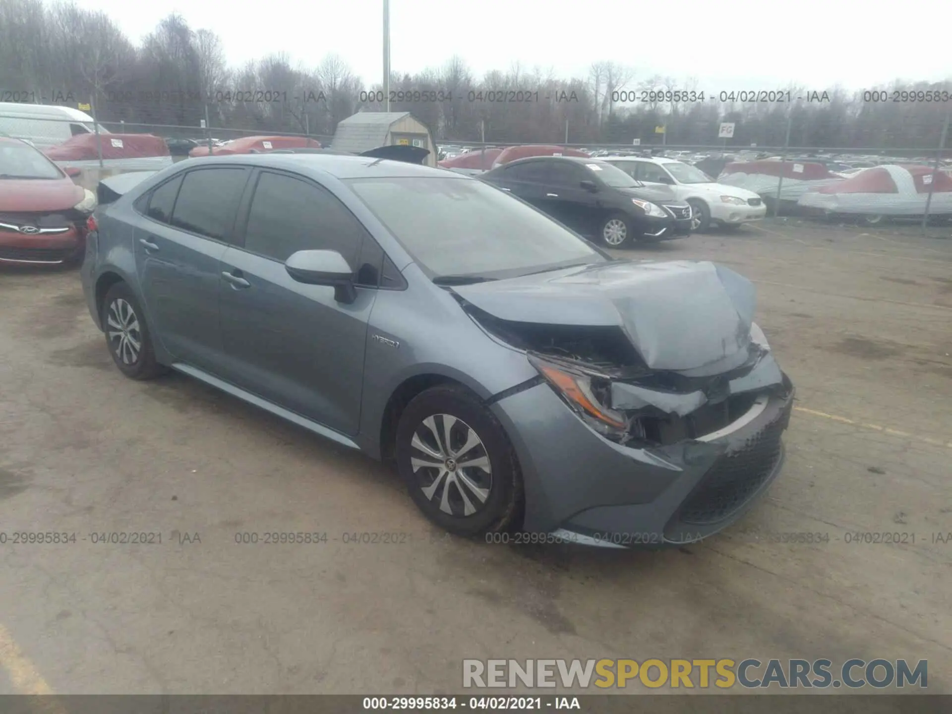 1 fotografías del automóvil dañado JTDEBRBE5LJ002340 TOYOTA COROLLA 2020