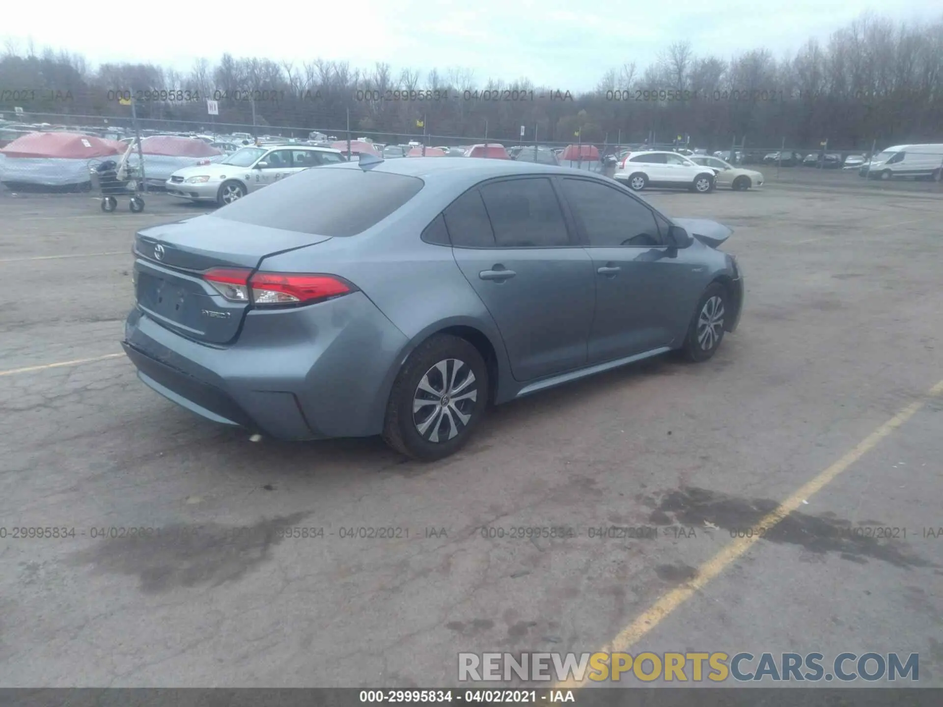 4 fotografías del automóvil dañado JTDEBRBE5LJ002340 TOYOTA COROLLA 2020