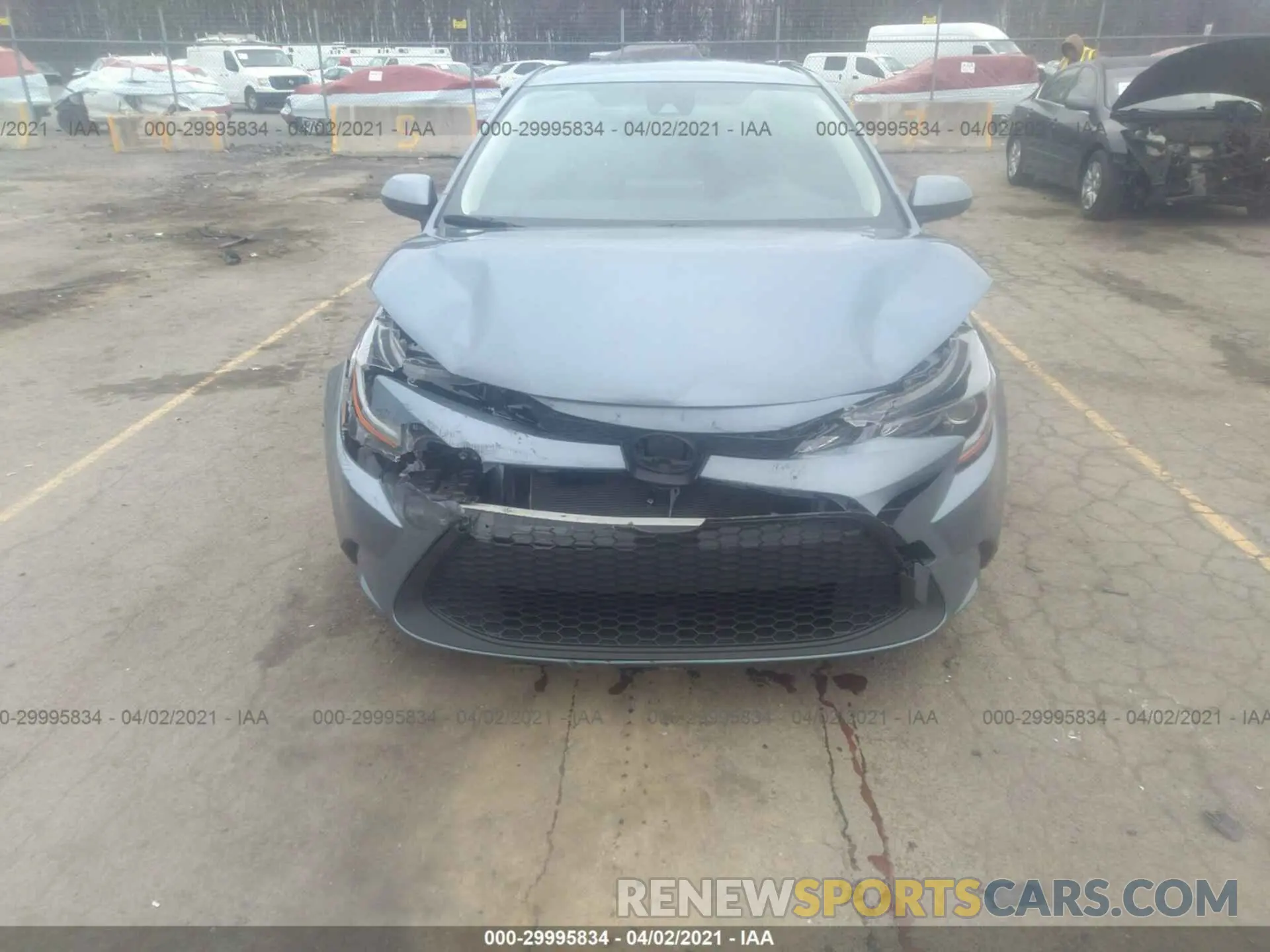 6 fotografías del automóvil dañado JTDEBRBE5LJ002340 TOYOTA COROLLA 2020