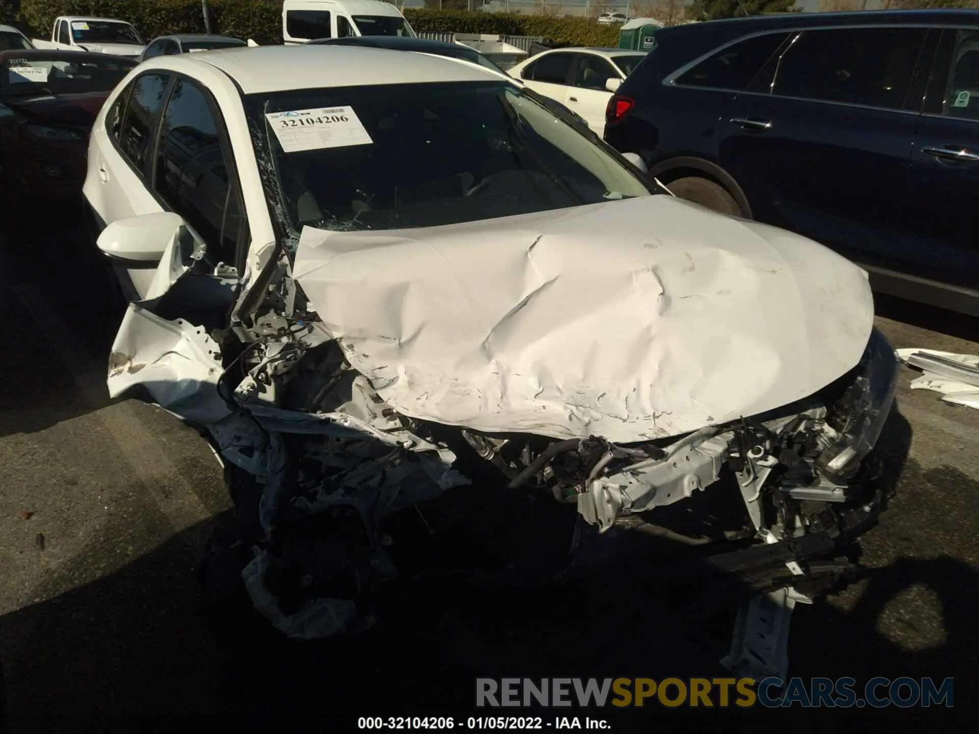 1 fotografías del automóvil dañado JTDEBRBE5LJ017047 TOYOTA COROLLA 2020