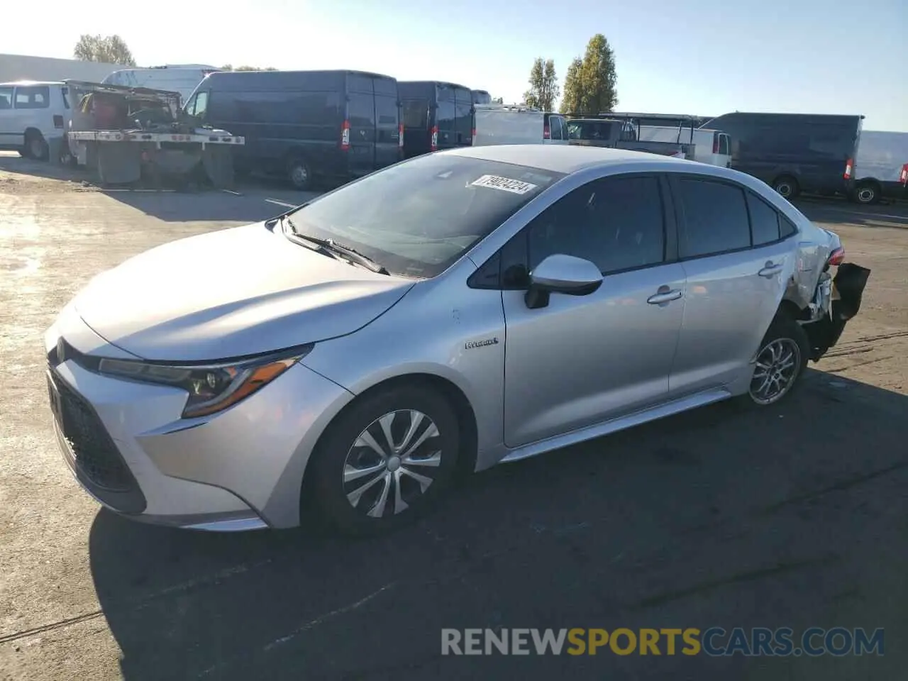 1 fotografías del automóvil dañado JTDEBRBE6LJ015159 TOYOTA COROLLA 2020