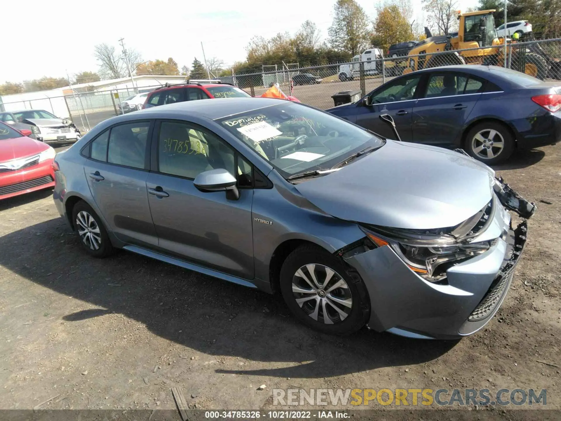 1 fotografías del automóvil dañado JTDEBRBE6LJ029448 TOYOTA COROLLA 2020