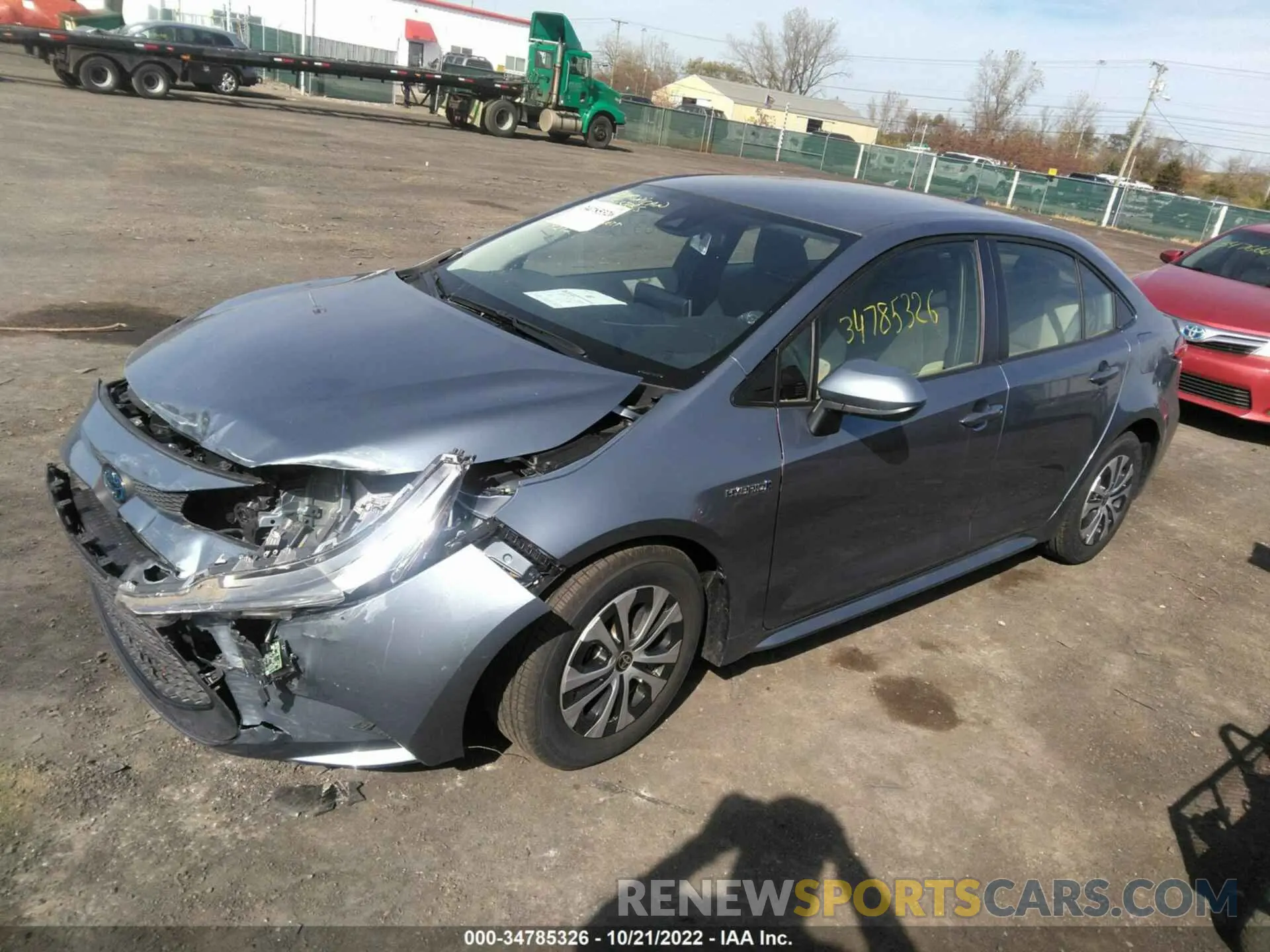 2 fotografías del automóvil dañado JTDEBRBE6LJ029448 TOYOTA COROLLA 2020