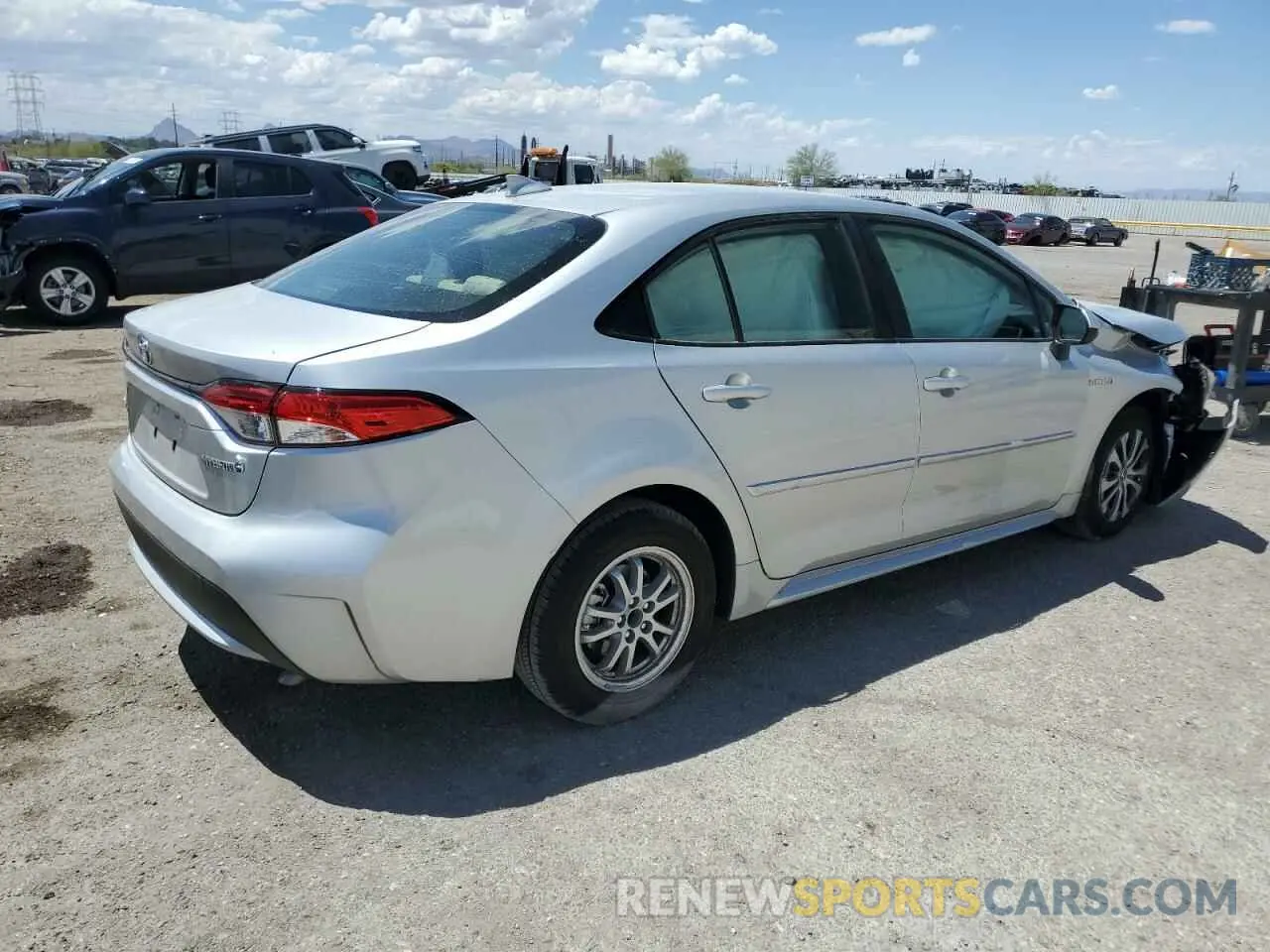 3 fotografías del automóvil dañado JTDEBRBE7LJ009287 TOYOTA COROLLA 2020