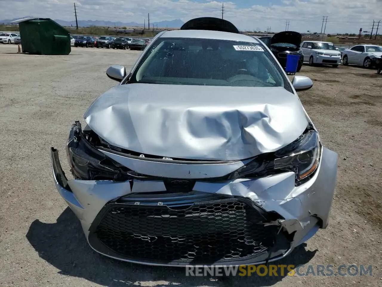 5 fotografías del automóvil dañado JTDEBRBE7LJ009287 TOYOTA COROLLA 2020