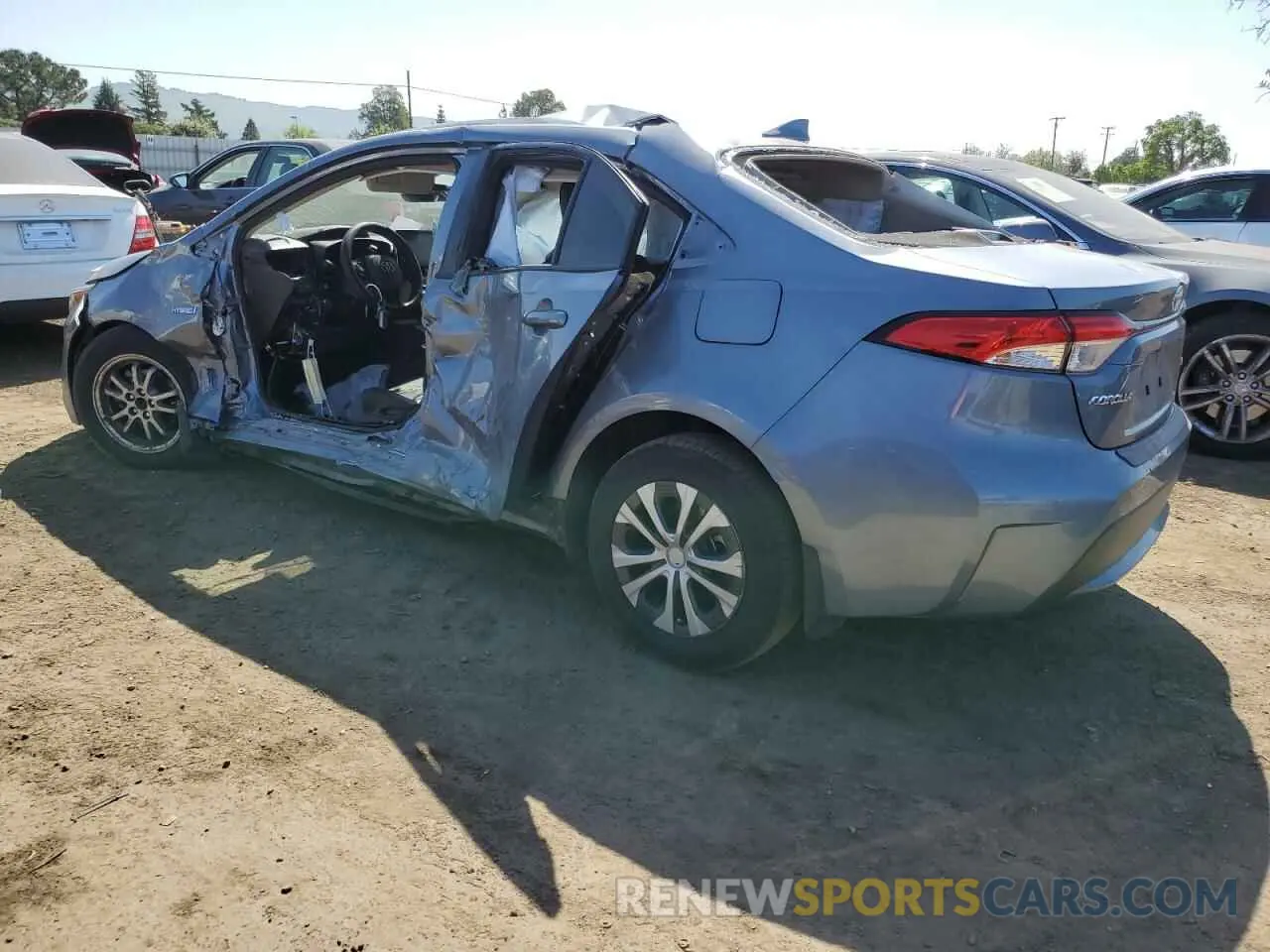 2 fotografías del automóvil dañado JTDEBRBE7LJ024064 TOYOTA COROLLA 2020