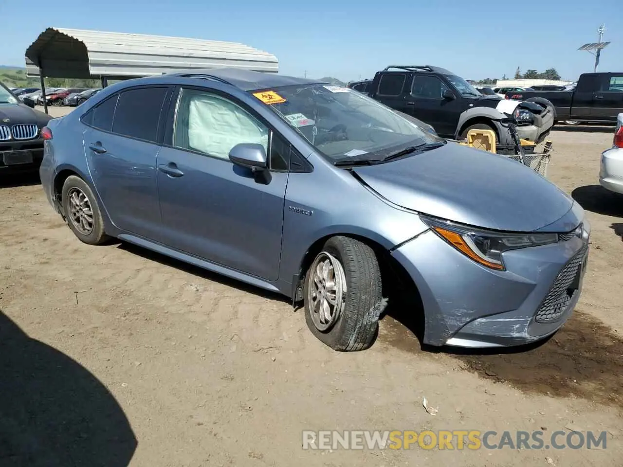 4 fotografías del automóvil dañado JTDEBRBE7LJ024064 TOYOTA COROLLA 2020