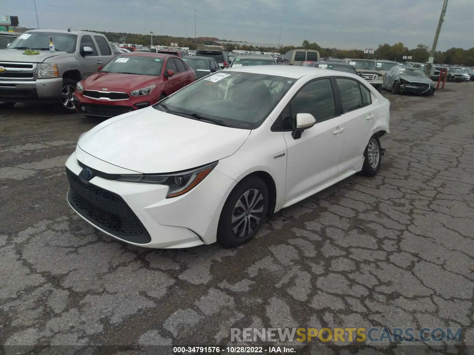 2 fotografías del automóvil dañado JTDEBRBE7LJ028289 TOYOTA COROLLA 2020