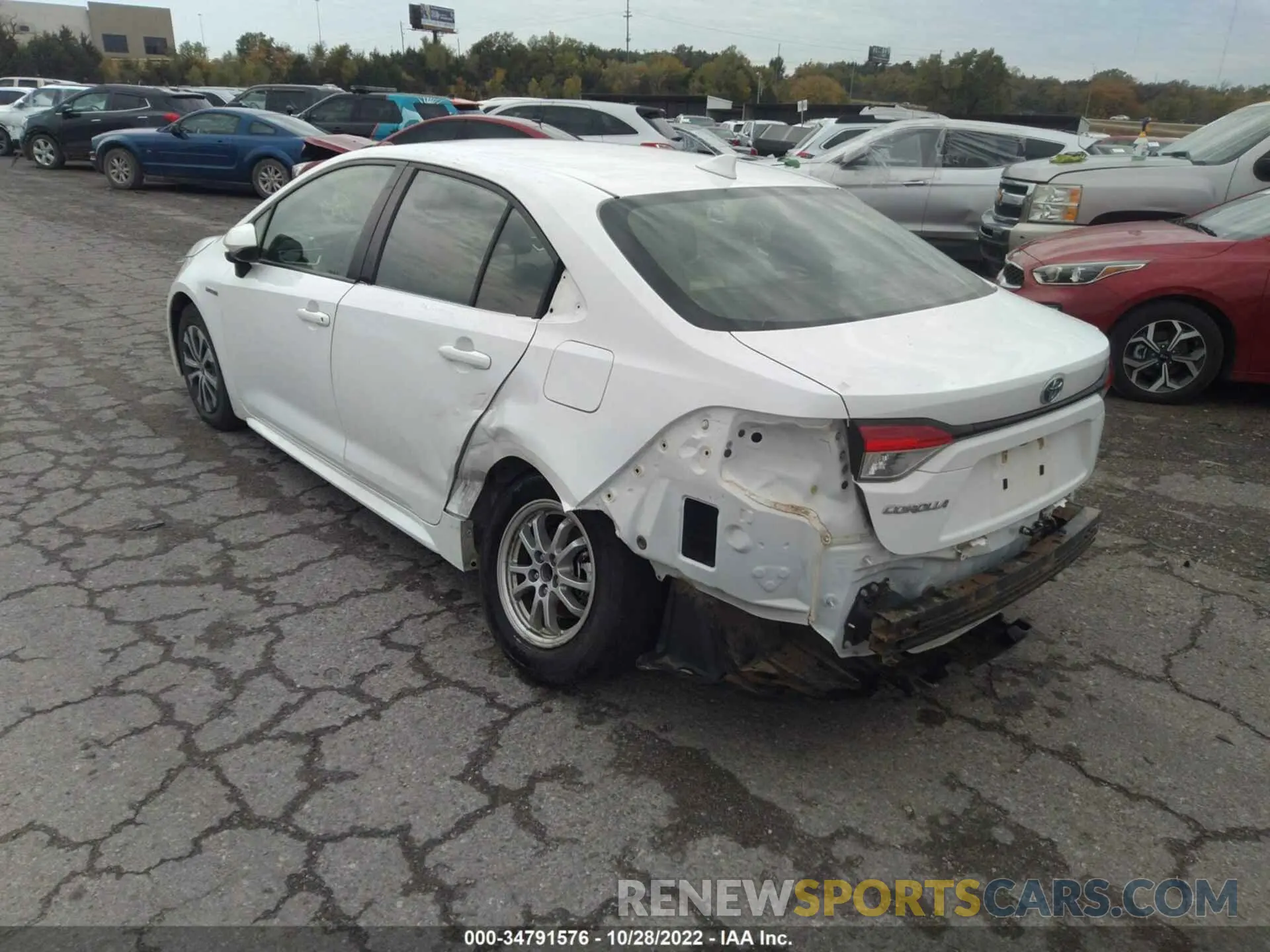 3 fotografías del automóvil dañado JTDEBRBE7LJ028289 TOYOTA COROLLA 2020