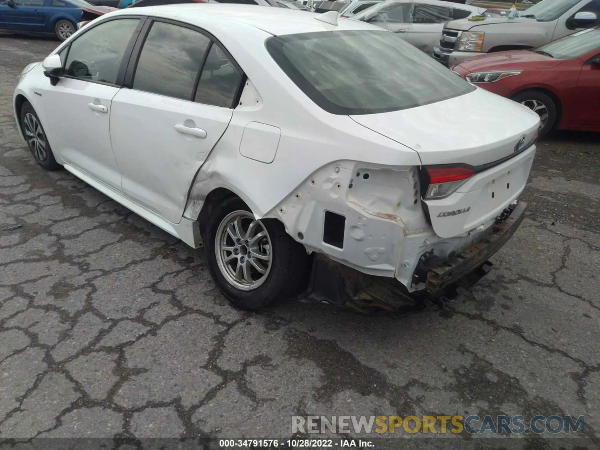 6 fotografías del automóvil dañado JTDEBRBE7LJ028289 TOYOTA COROLLA 2020