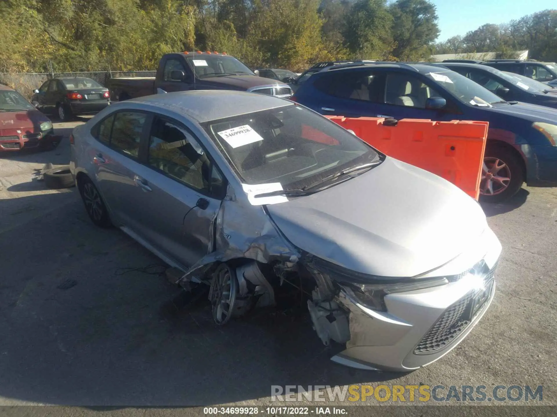 1 fotografías del automóvil dañado JTDEBRBE8LJ007726 TOYOTA COROLLA 2020