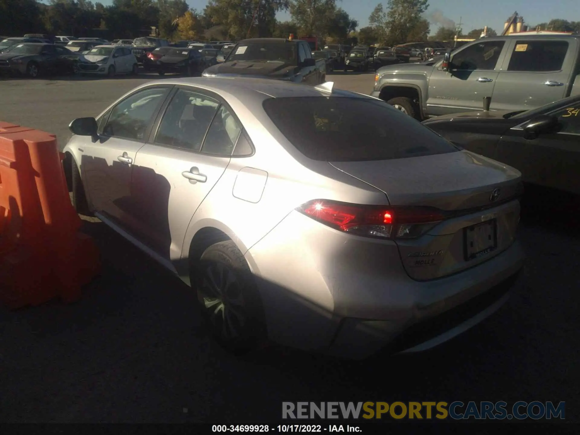 3 fotografías del automóvil dañado JTDEBRBE8LJ007726 TOYOTA COROLLA 2020
