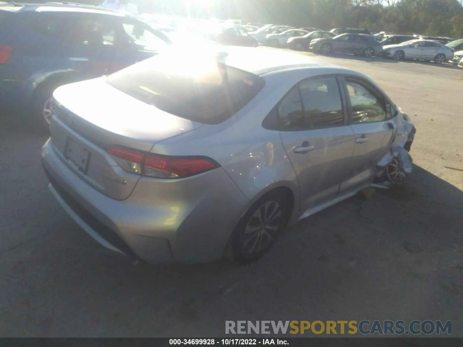 4 fotografías del automóvil dañado JTDEBRBE8LJ007726 TOYOTA COROLLA 2020