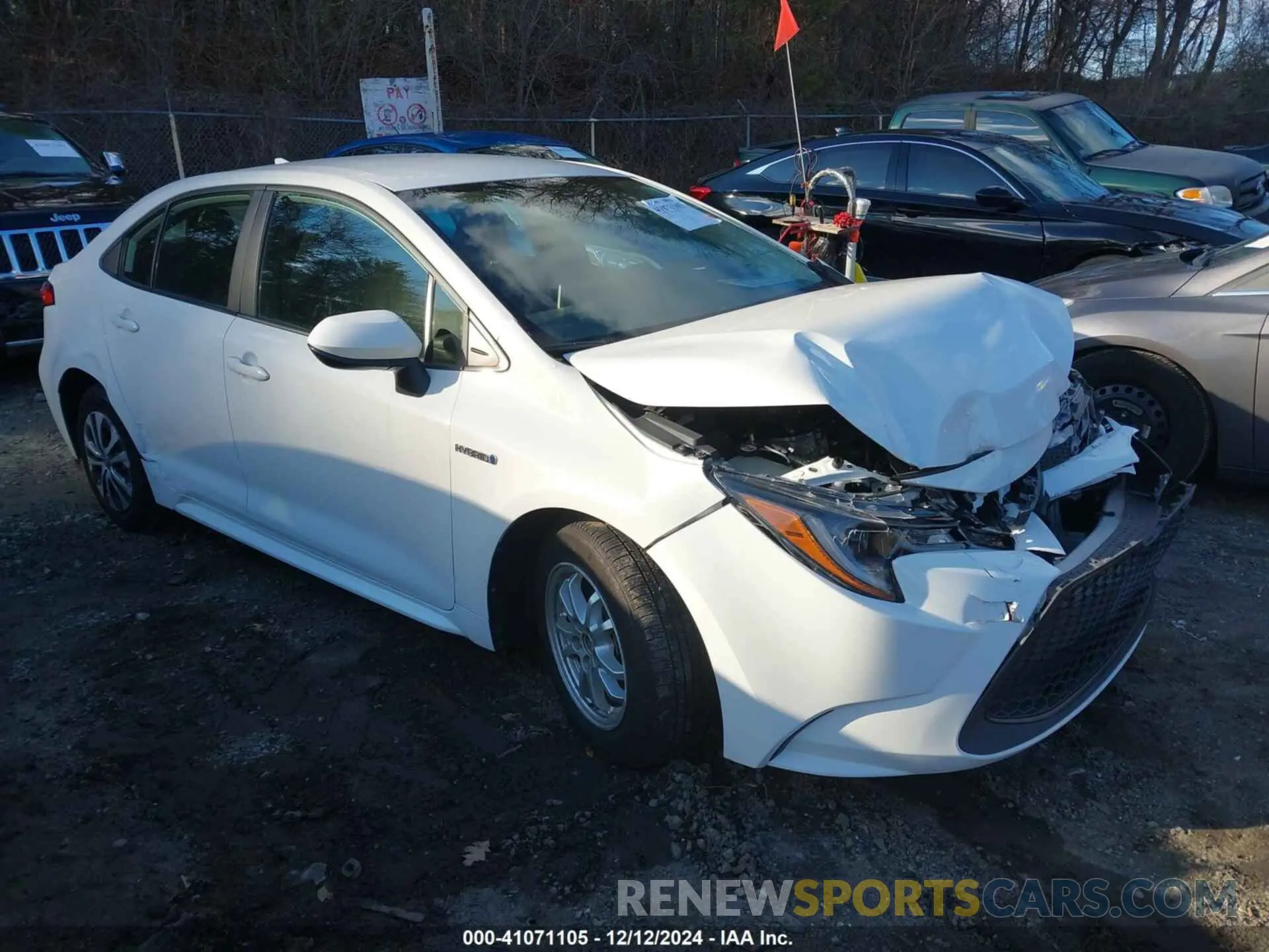 1 fotografías del automóvil dañado JTDEBRBE8LJ019620 TOYOTA COROLLA 2020