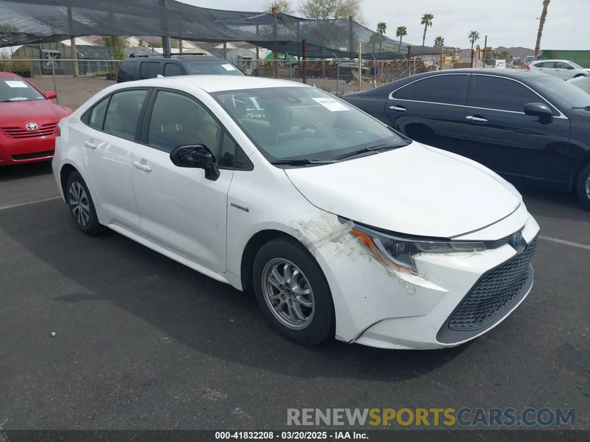 6 fotografías del automóvil dañado JTDEBRBE9LJ000655 TOYOTA COROLLA 2020