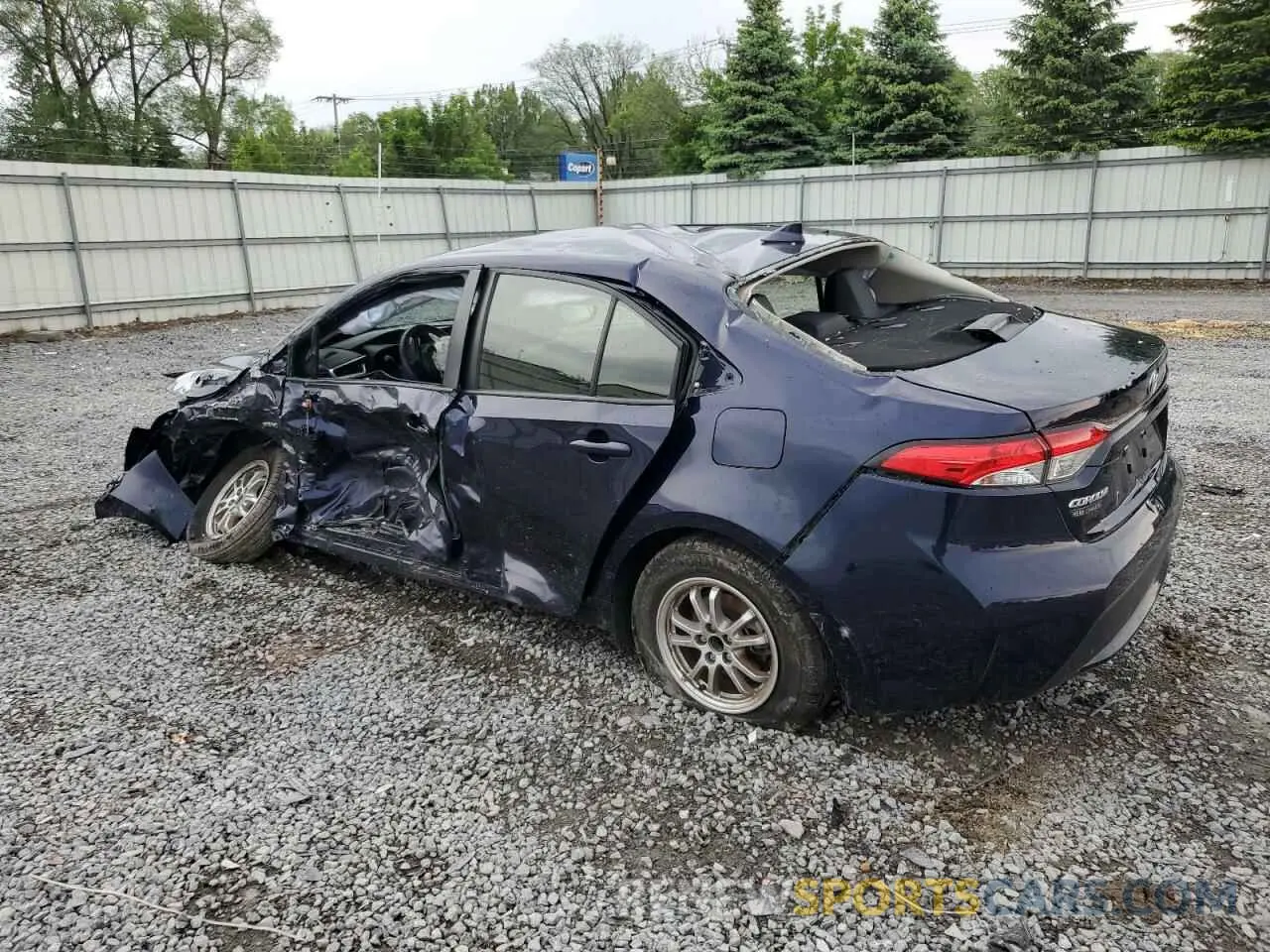 2 fotografías del automóvil dañado JTDEBRBE9LJ003619 TOYOTA COROLLA 2020