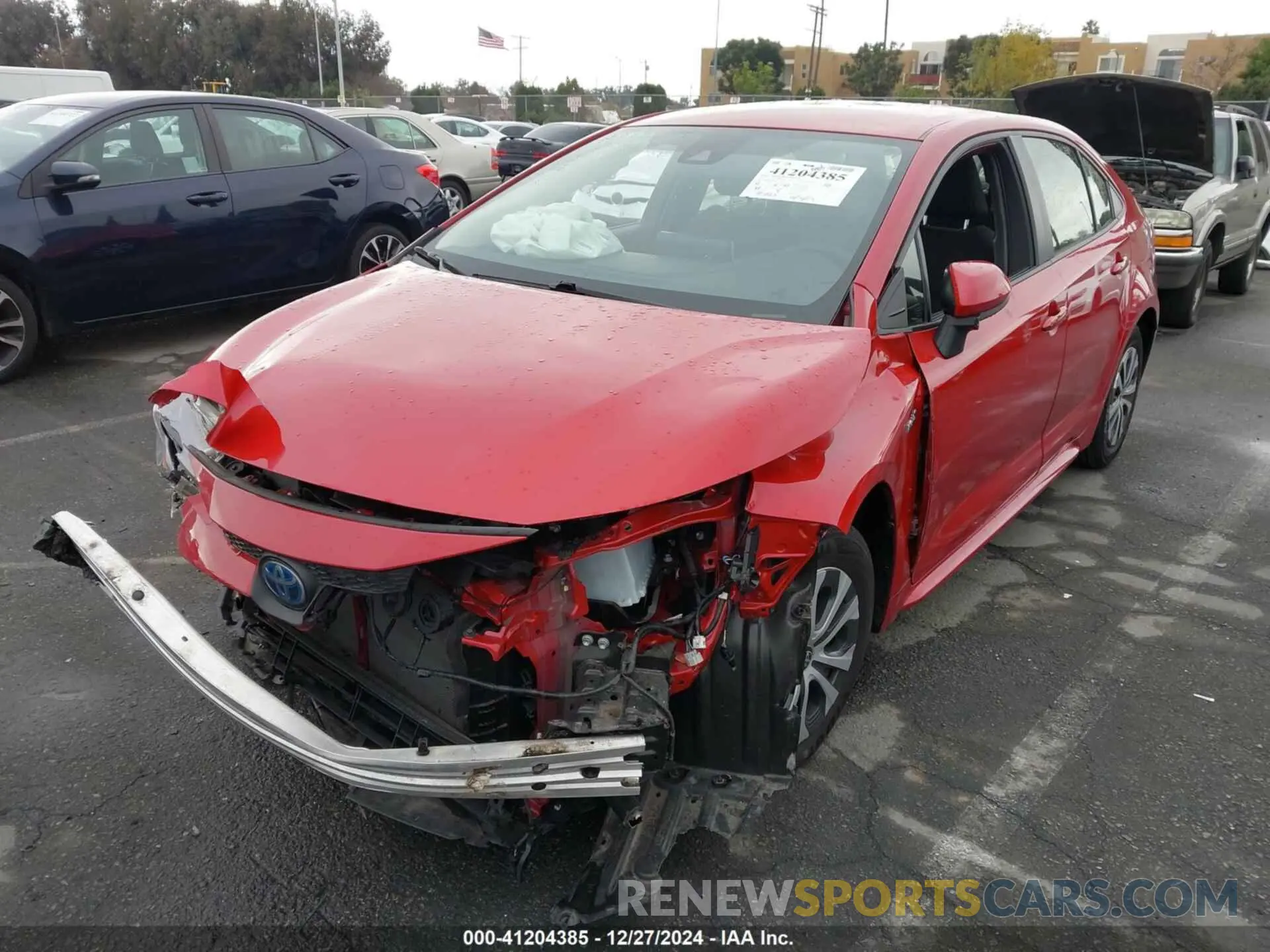 6 fotografías del automóvil dañado JTDEBRBE9LJ005290 TOYOTA COROLLA 2020