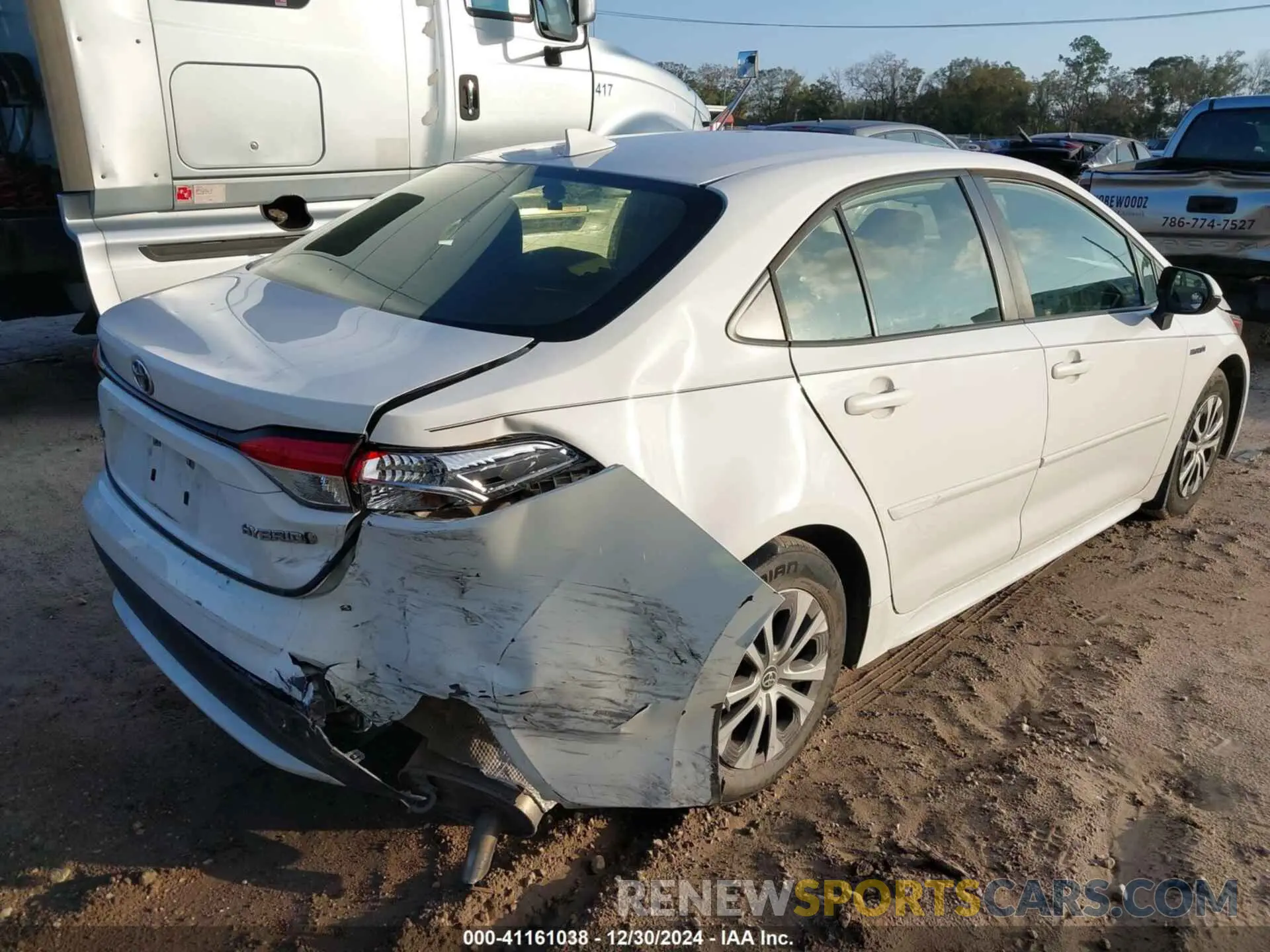 6 fotografías del automóvil dañado JTDEBRBE9LJ005841 TOYOTA COROLLA 2020