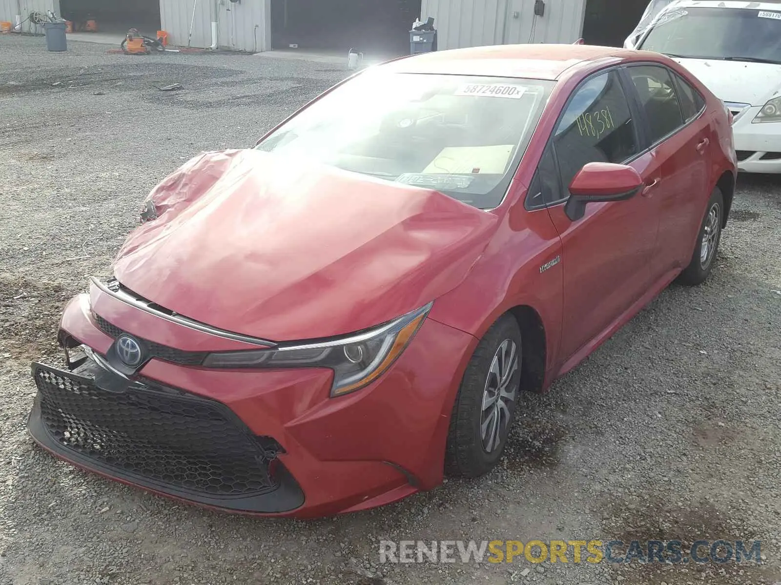 2 fotografías del automóvil dañado JTDEBRBE9LJ008710 TOYOTA COROLLA 2020