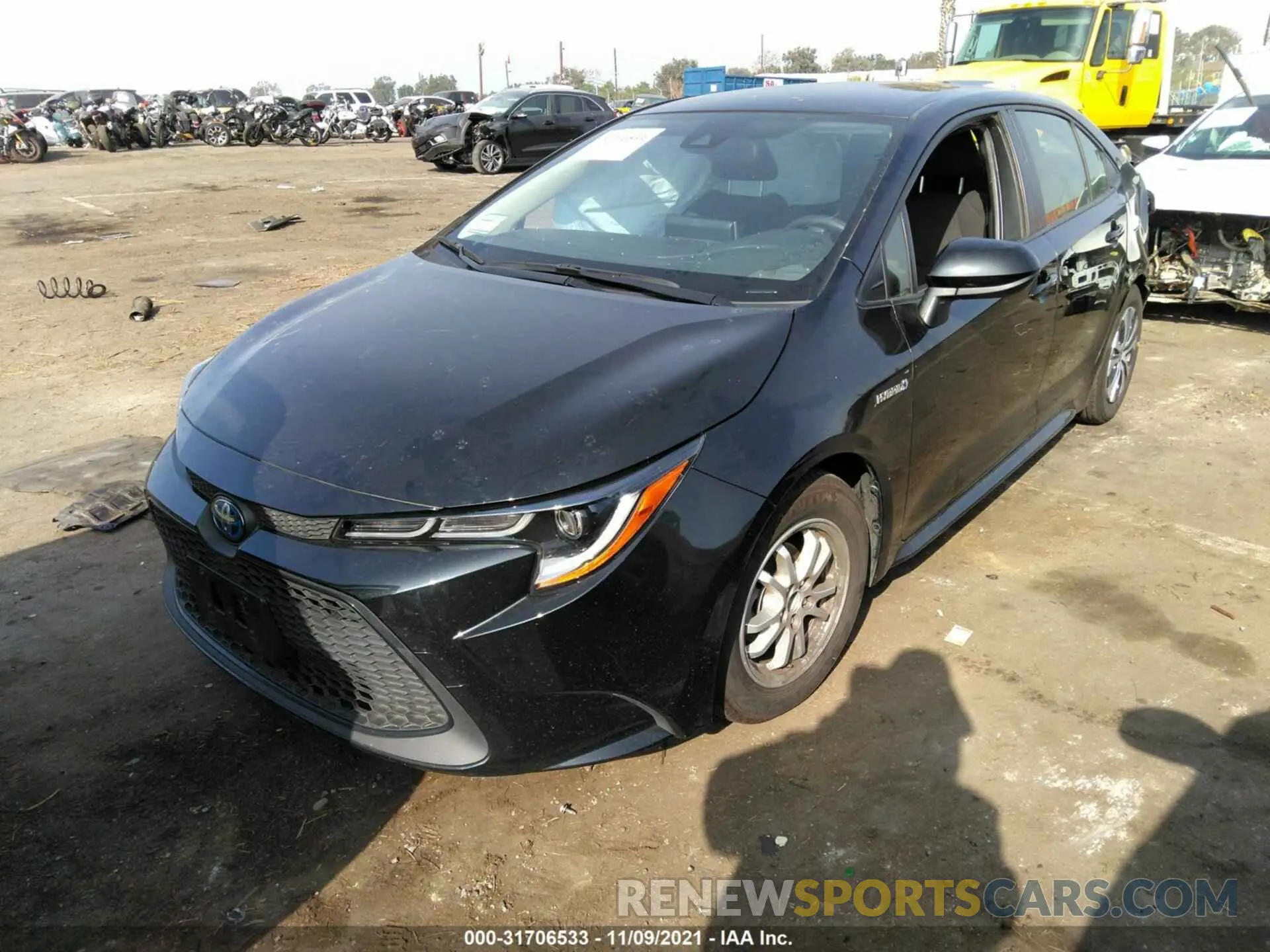 2 fotografías del automóvil dañado JTDEBRBE9LJ023594 TOYOTA COROLLA 2020