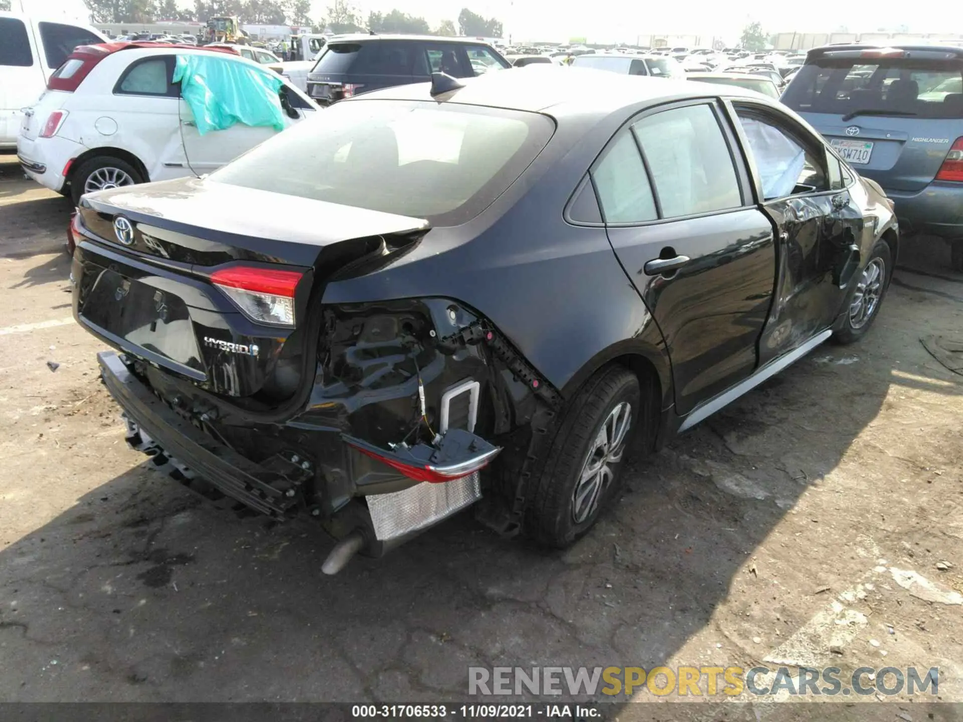 4 fotografías del automóvil dañado JTDEBRBE9LJ023594 TOYOTA COROLLA 2020