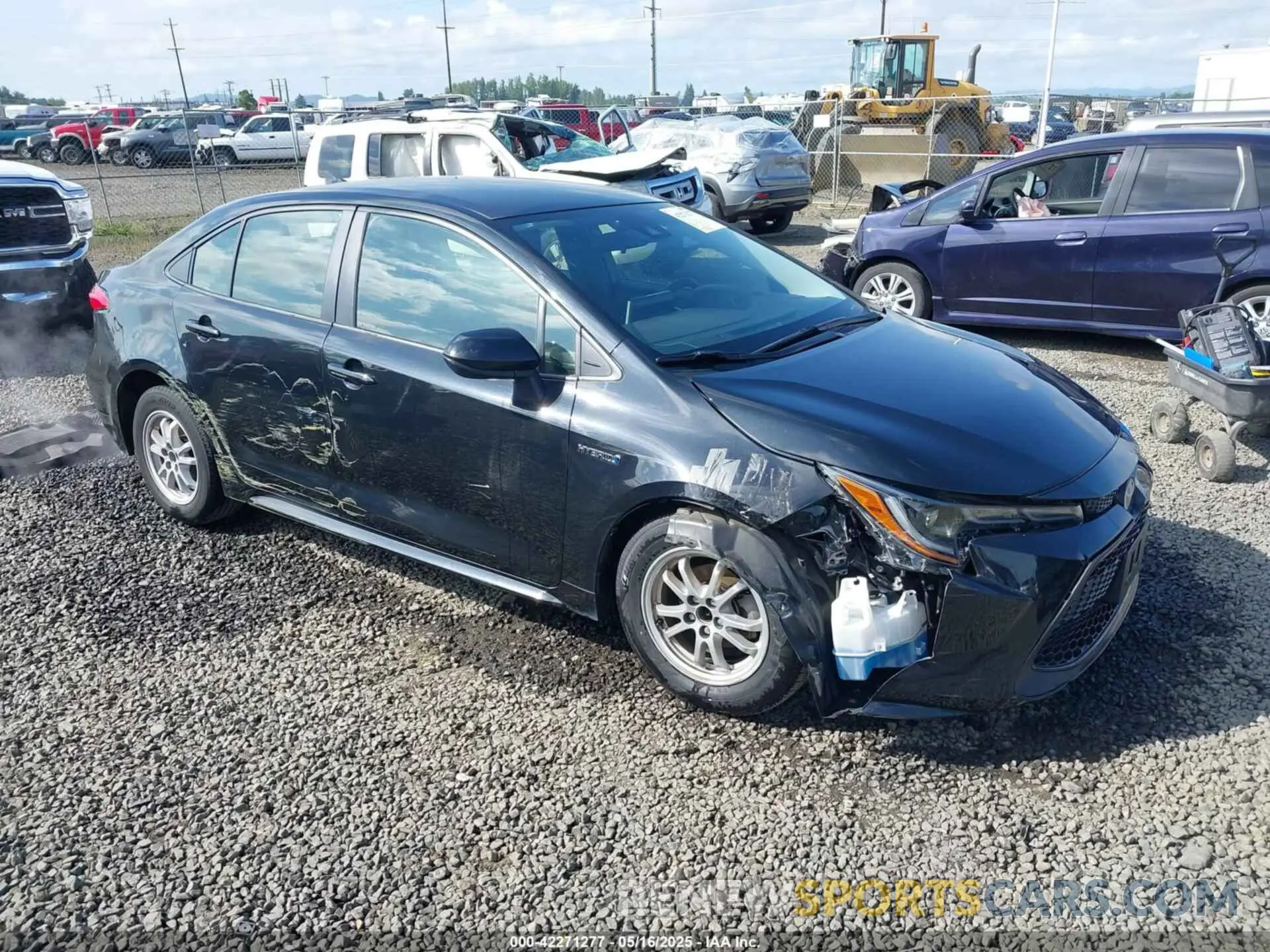 1 fotografías del automóvil dañado JTDEBRBE9LJ028245 TOYOTA COROLLA 2020