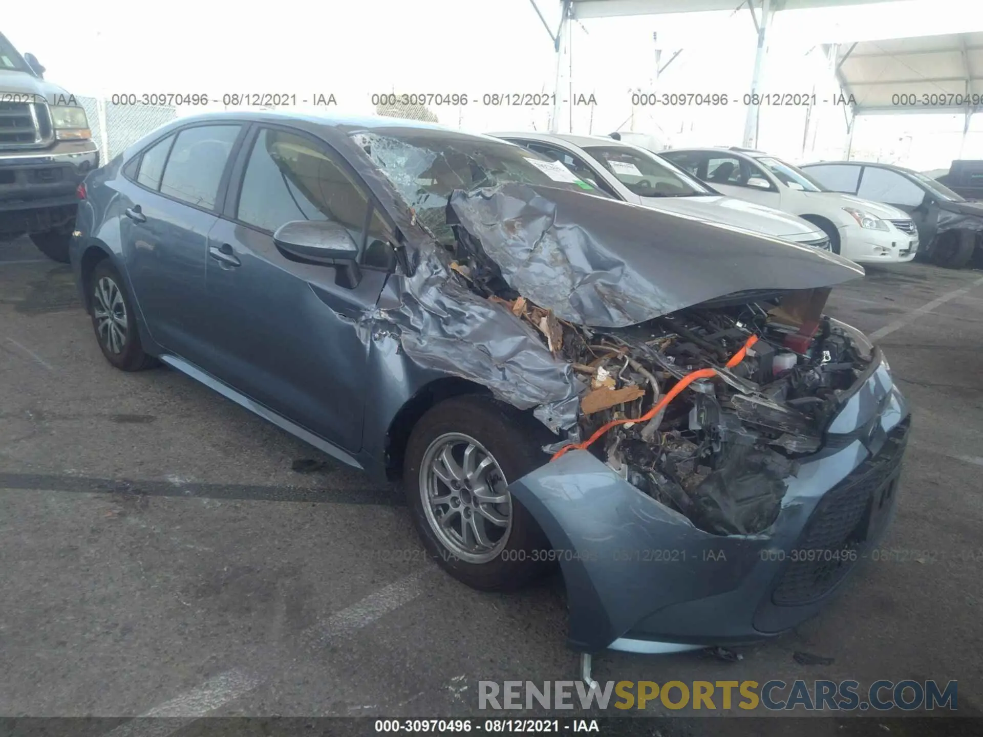 1 fotografías del automóvil dañado JTDEBRBE9LJ029797 TOYOTA COROLLA 2020