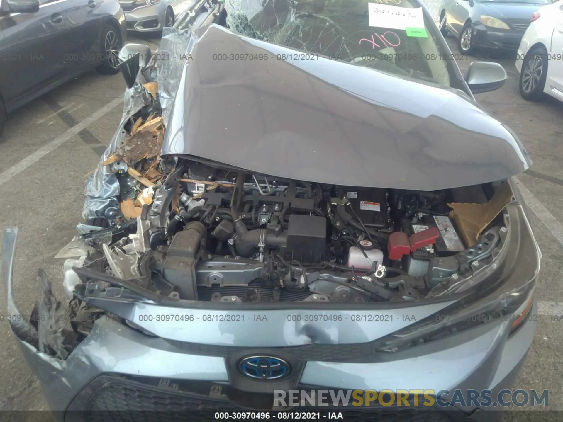 6 fotografías del automóvil dañado JTDEBRBE9LJ029797 TOYOTA COROLLA 2020