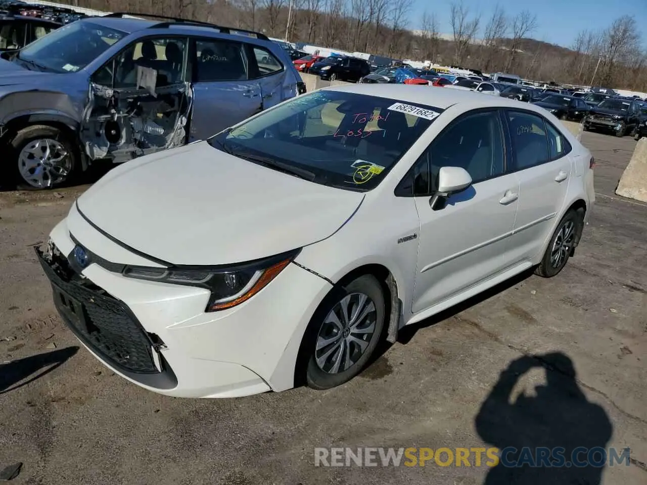1 fotografías del automóvil dañado JTDEBRBEXLJ000440 TOYOTA COROLLA 2020