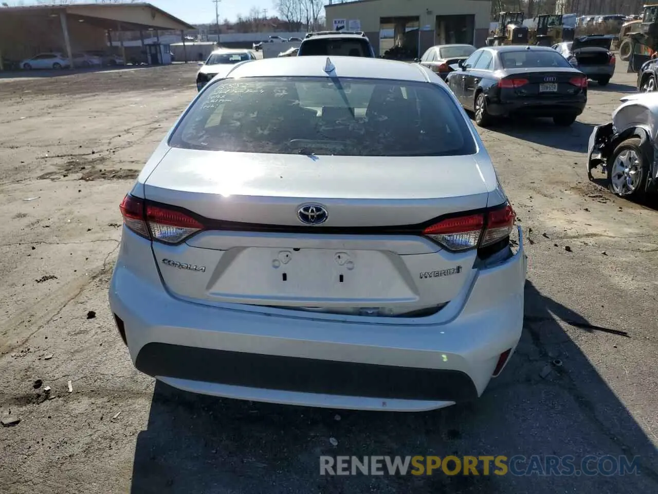 6 fotografías del automóvil dañado JTDEBRBEXLJ000440 TOYOTA COROLLA 2020