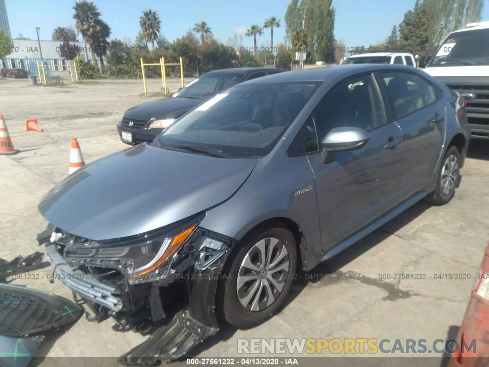 2 fotografías del automóvil dañado JTDEBRBEXLJ024270 TOYOTA COROLLA 2020