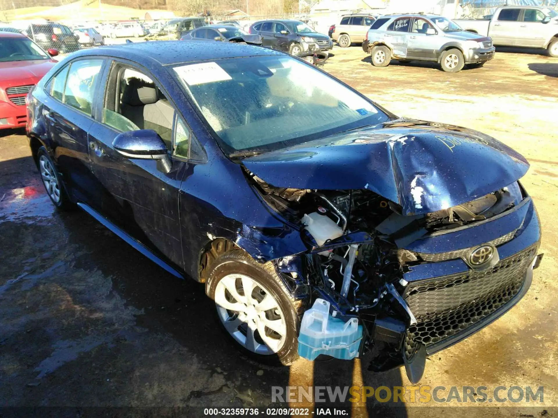 1 fotografías del automóvil dañado JTDEPRAE0LJ004158 TOYOTA COROLLA 2020