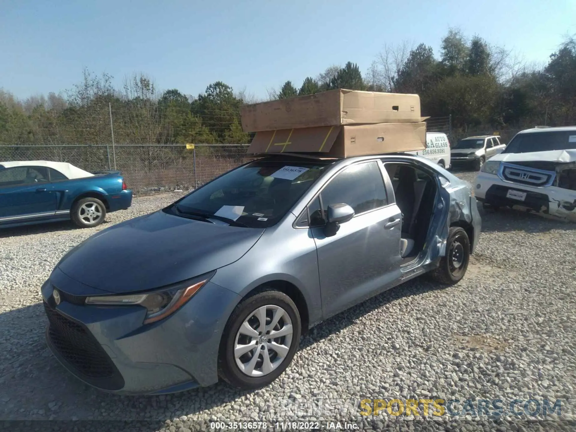 2 fotografías del automóvil dañado JTDEPRAE0LJ012891 TOYOTA COROLLA 2020