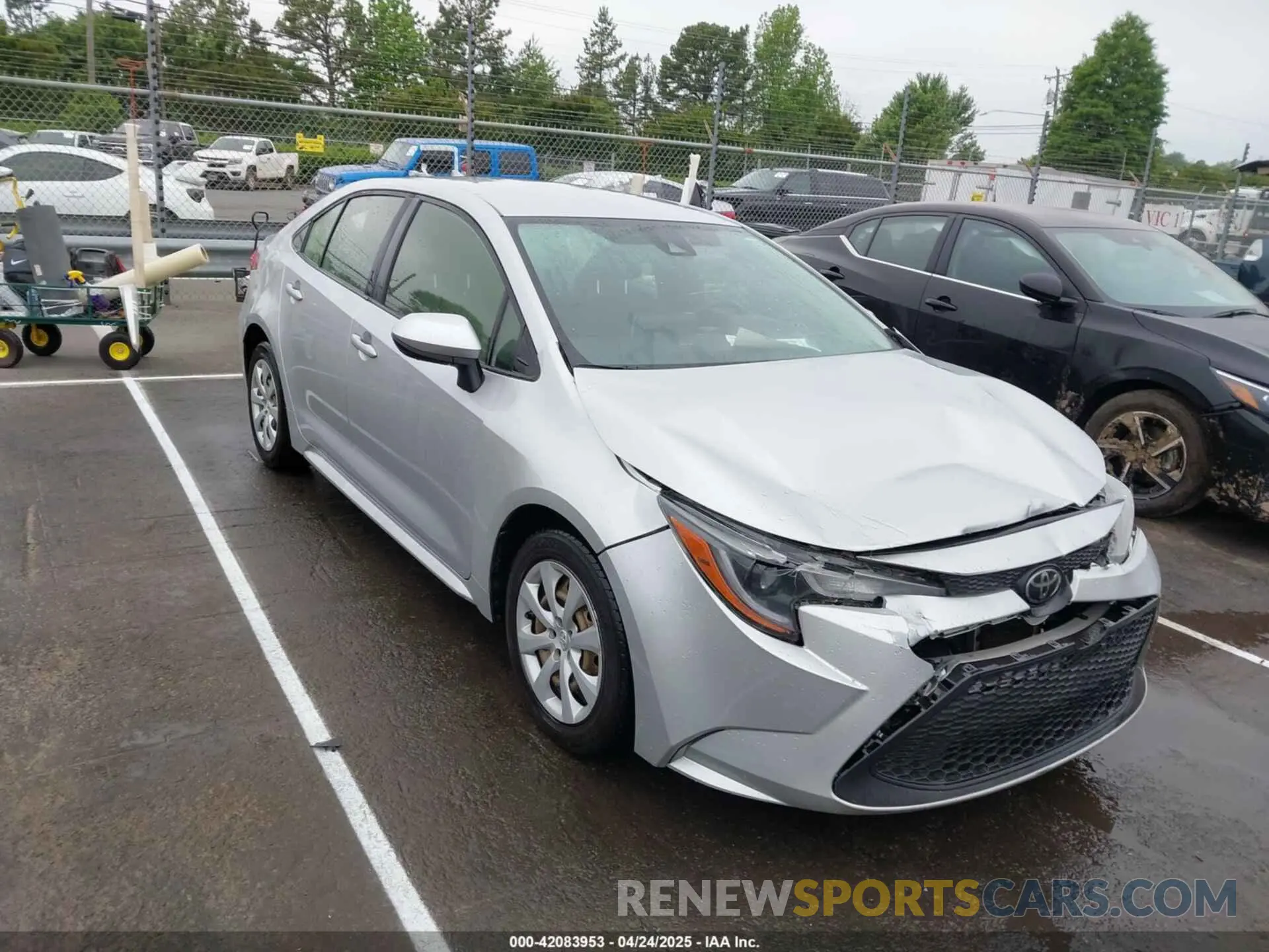 1 fotografías del automóvil dañado JTDEPRAE0LJ046684 TOYOTA COROLLA 2020