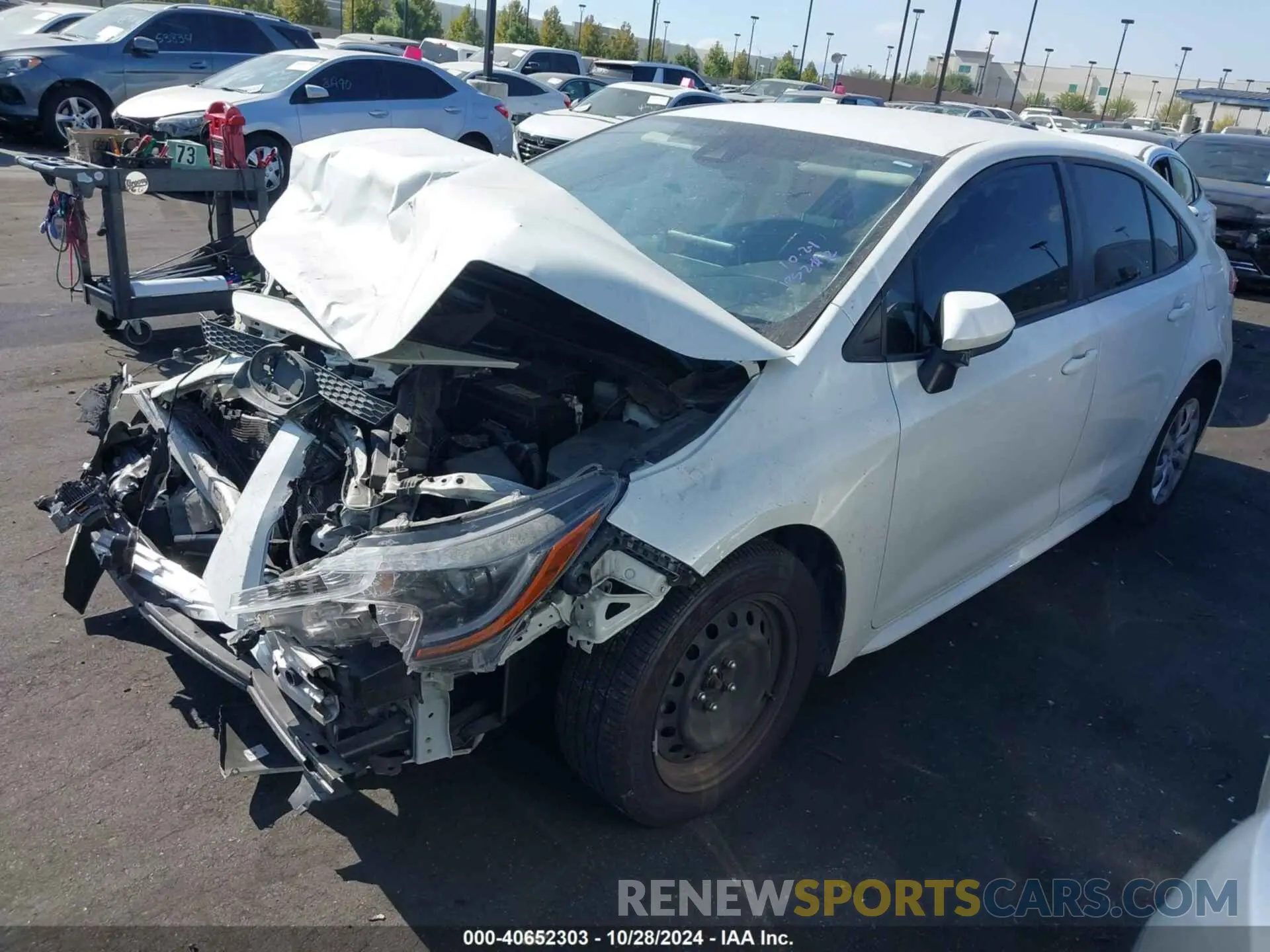 2 fotografías del automóvil dañado JTDEPRAE0LJ055434 TOYOTA COROLLA 2020