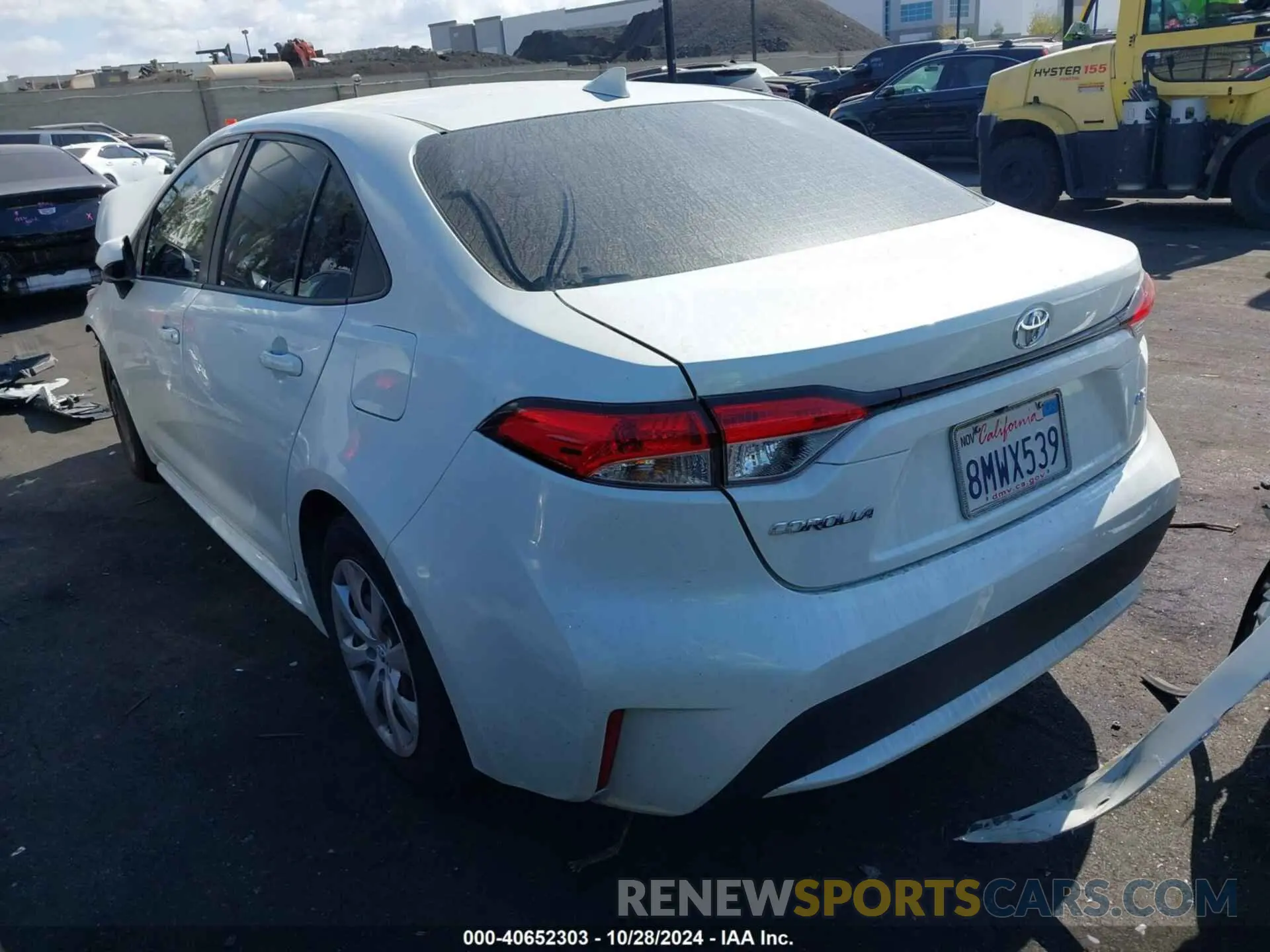 3 fotografías del automóvil dañado JTDEPRAE0LJ055434 TOYOTA COROLLA 2020