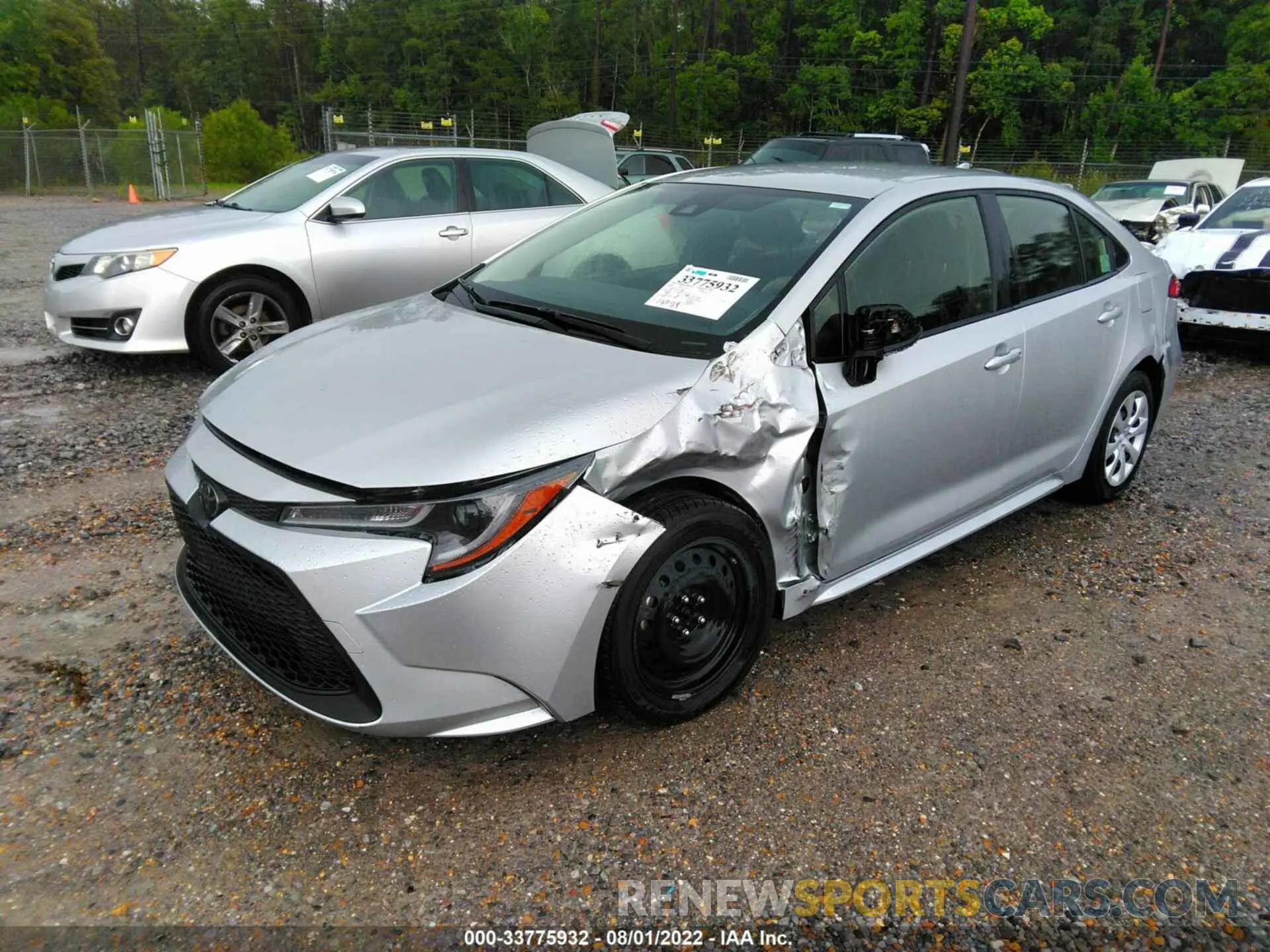 2 fotografías del automóvil dañado JTDEPRAE0LJ060133 TOYOTA COROLLA 2020