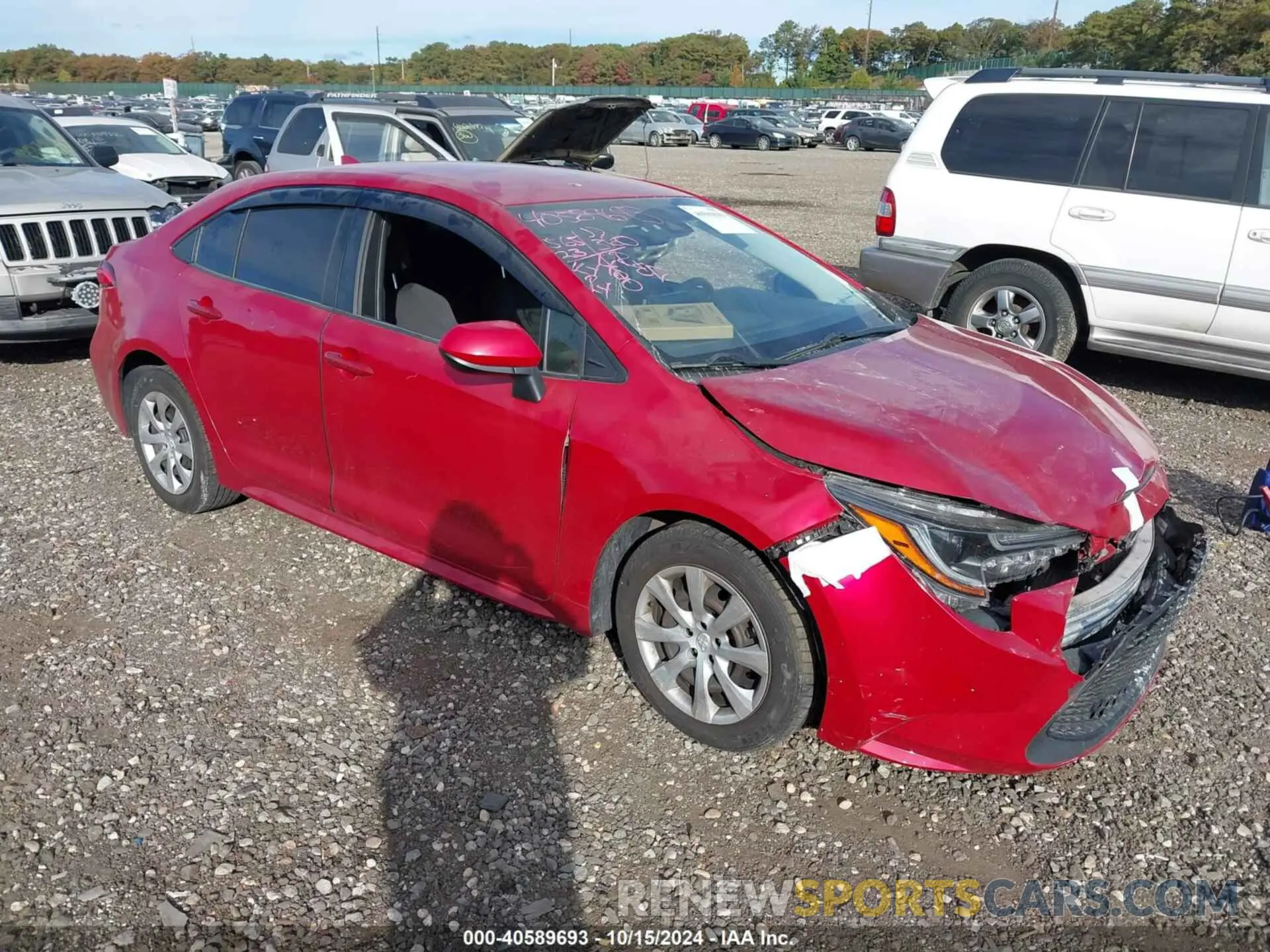 1 fotografías del automóvil dañado JTDEPRAE0LJ083203 TOYOTA COROLLA 2020