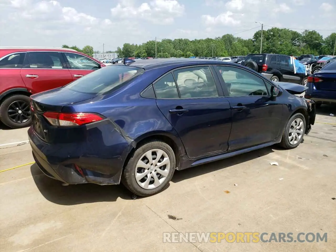 3 fotografías del automóvil dañado JTDEPRAE0LJ096503 TOYOTA COROLLA 2020
