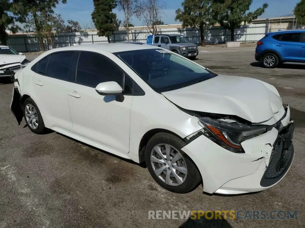 4 fotografías del automóvil dañado JTDEPRAE0LJ097327 TOYOTA COROLLA 2020